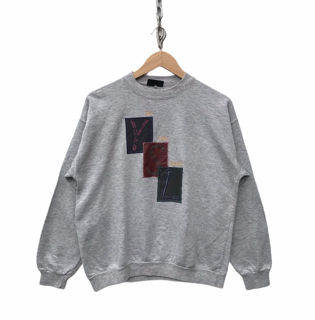 Yves Saint Laurent Yvessaintlaurent Ysl Pour Homme Italy Spellout Sweatshirt Size US M / EU 48-50 / 2 - 1 Thumbnail