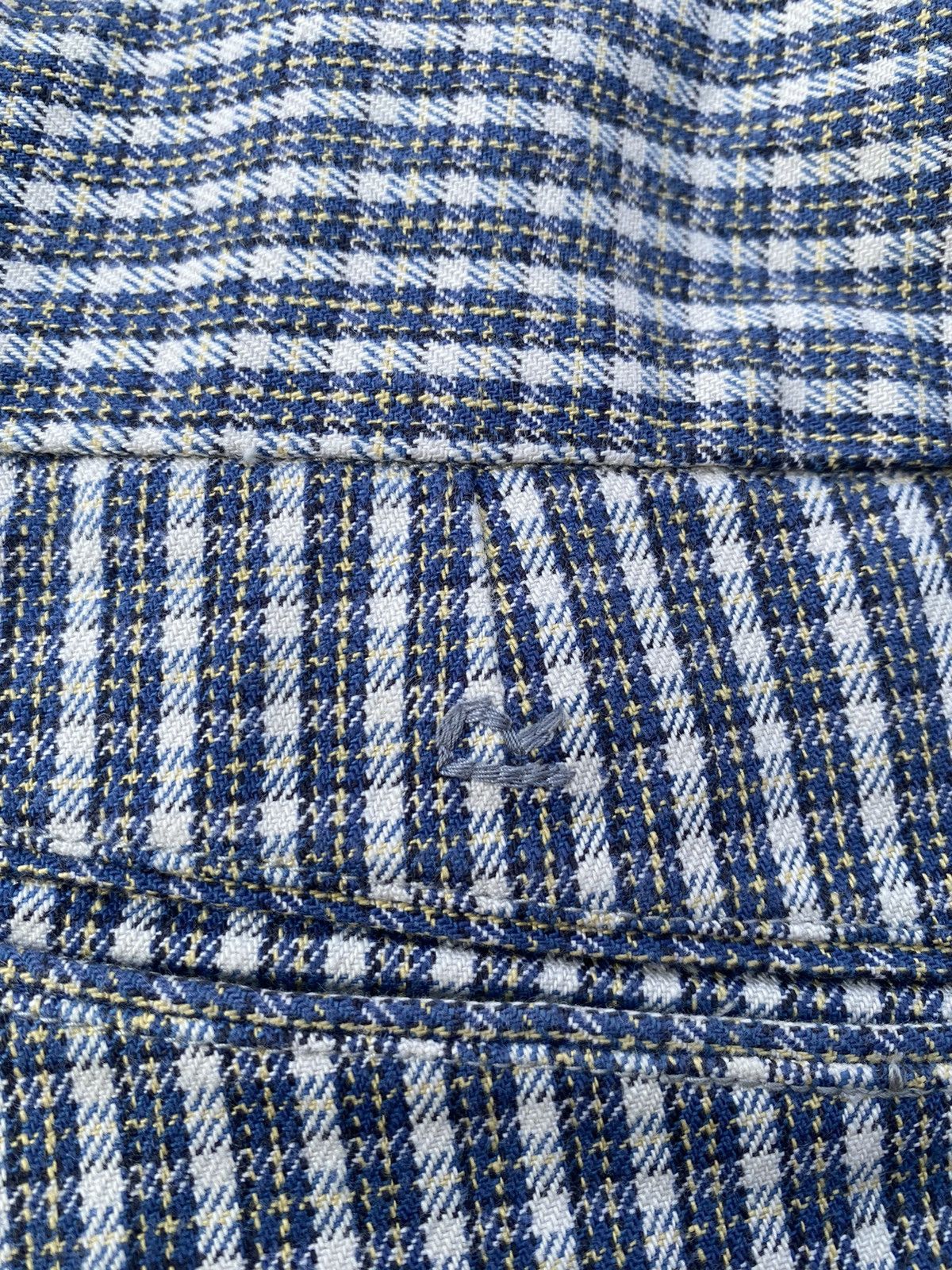45rpm × Japanese Brand blue small checked pants Size 28" / US 6 / IT 42 - 8 Thumbnail