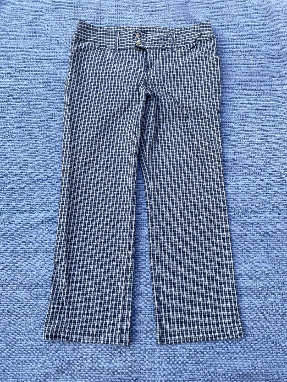 45rpm × Japanese Brand blue small checked pants Size 28" / US 6 / IT 42 - 1 Thumbnail