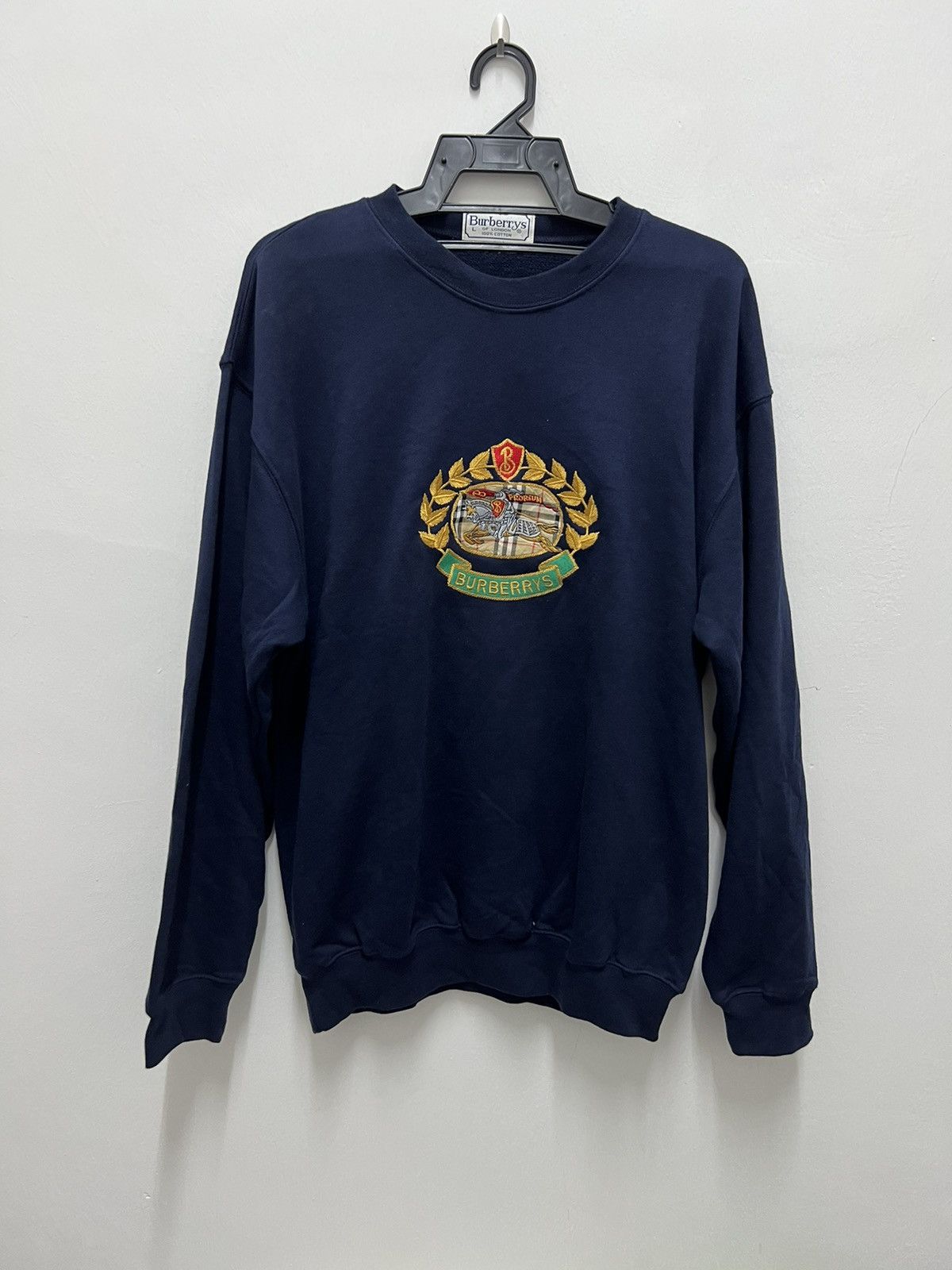 Burberry Burberry Big Logo Spell Out Sweatshirt Size US L / EU 52-54 / 3 - 1 Thumbnail