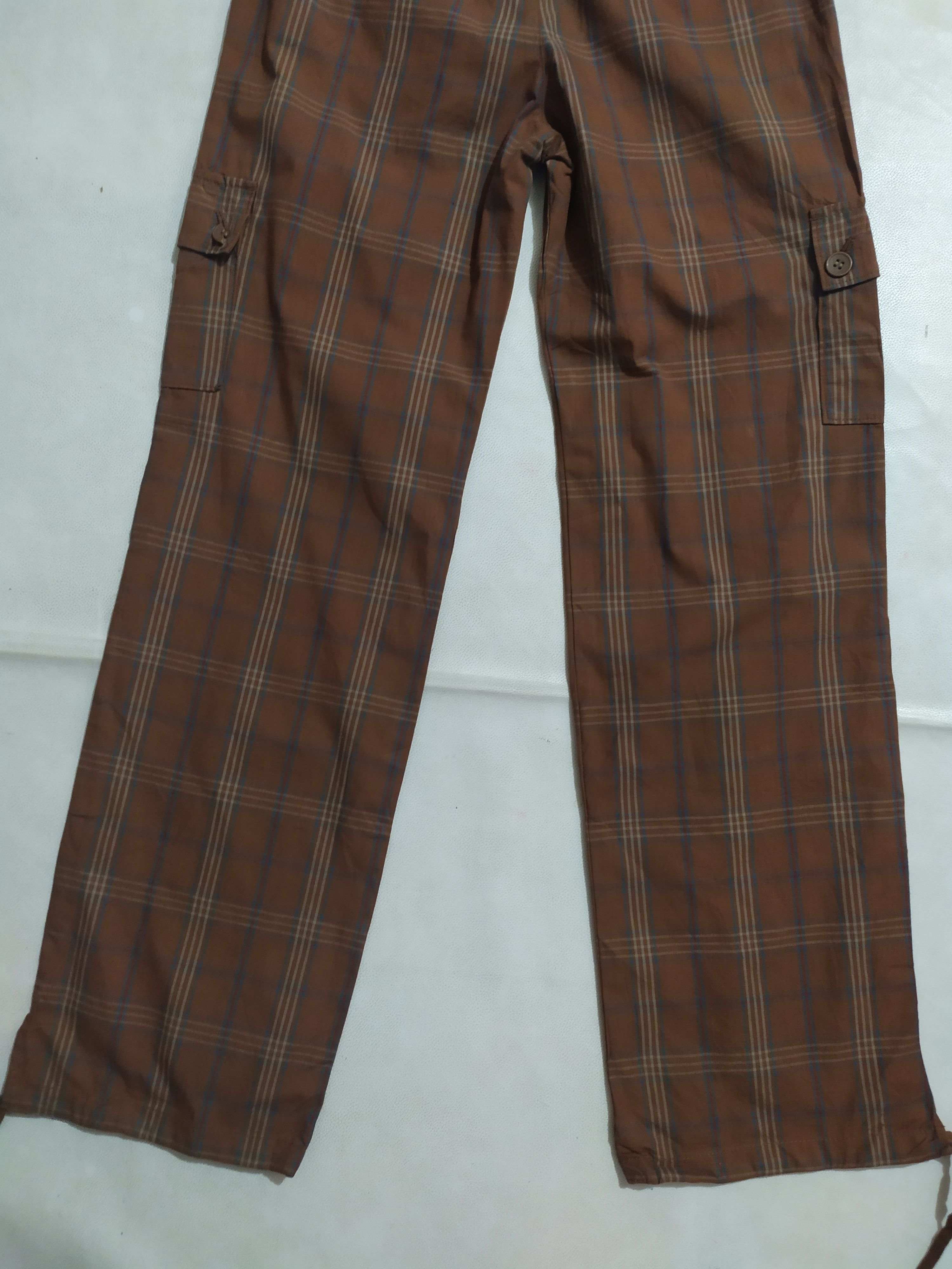 Japanese Brand 🔥As Known As Japan Check Cargo Multipocket Tactical Pants Size US 28 / EU 44 - 6 Thumbnail