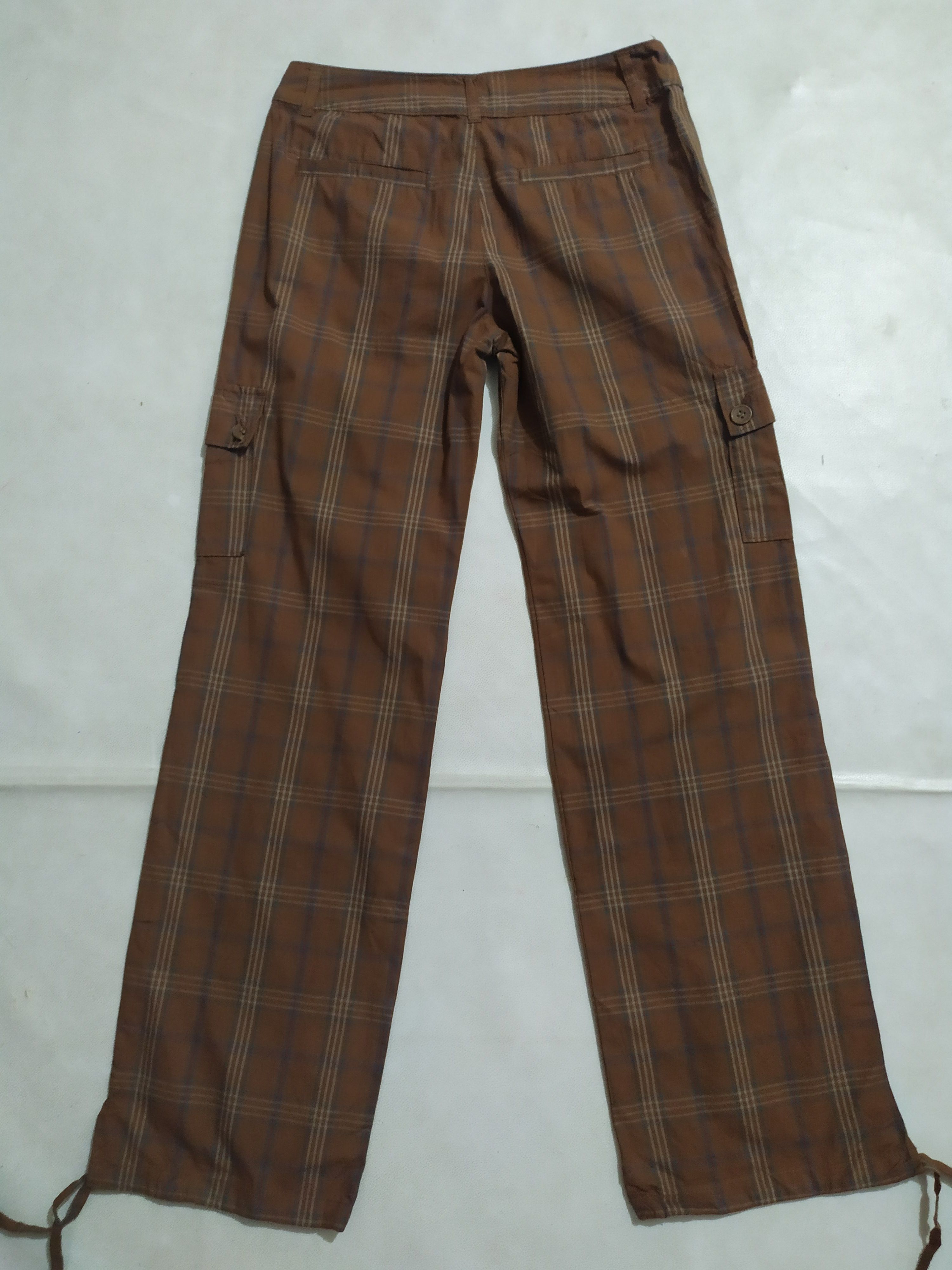 Japanese Brand 🔥As Known As Japan Check Cargo Multipocket Tactical Pants Size US 28 / EU 44 - 4 Thumbnail