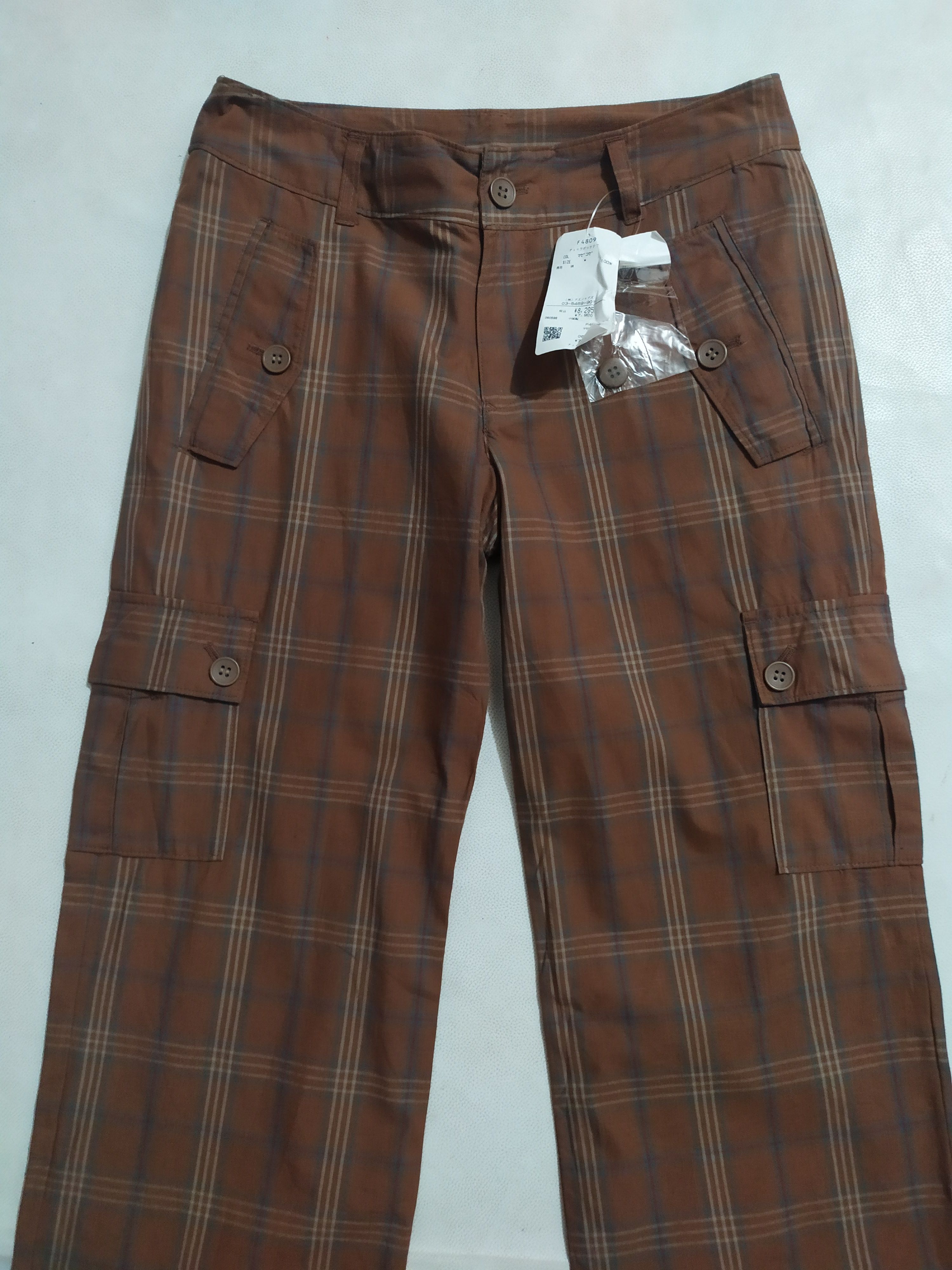 Japanese Brand 🔥As Known As Japan Check Cargo Multipocket Tactical Pants Size US 28 / EU 44 - 2 Thumbnail