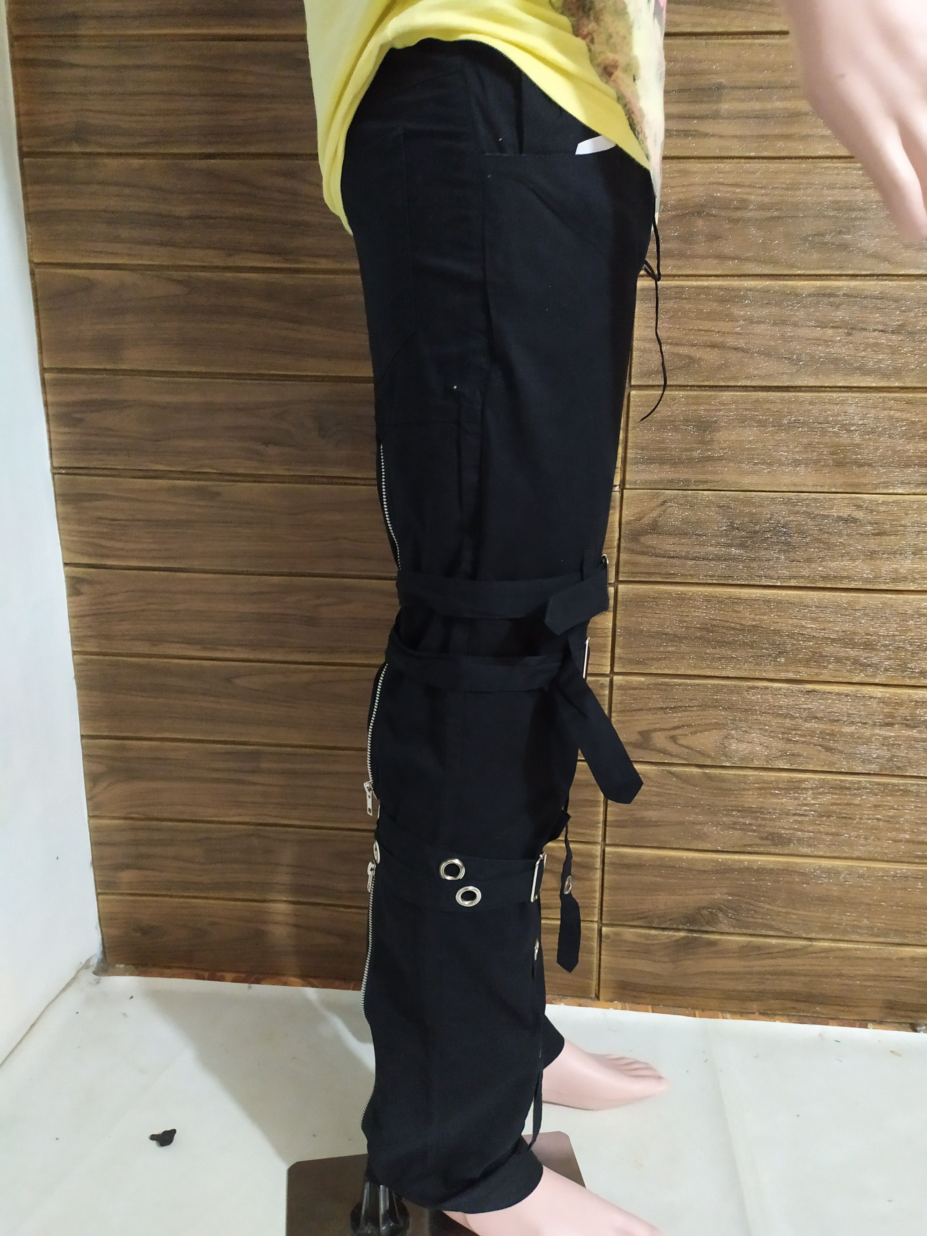 Japanese Brand 🔥Rosselio Bondage Punk Zipper Pants Size US 29 - 2 Thumbnail