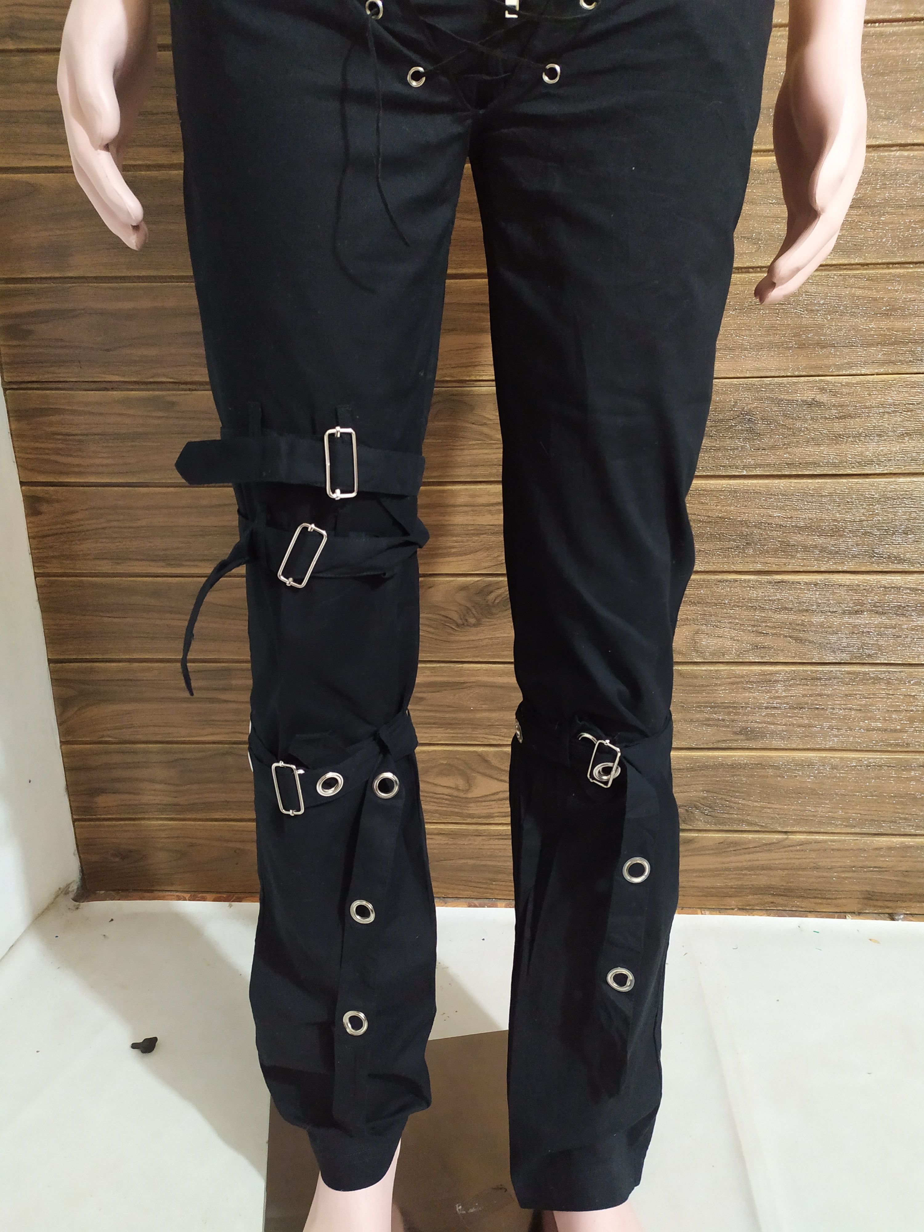 Japanese Brand 🔥Rosselio Bondage Punk Zipper Pants Size US 29 - 3 Thumbnail