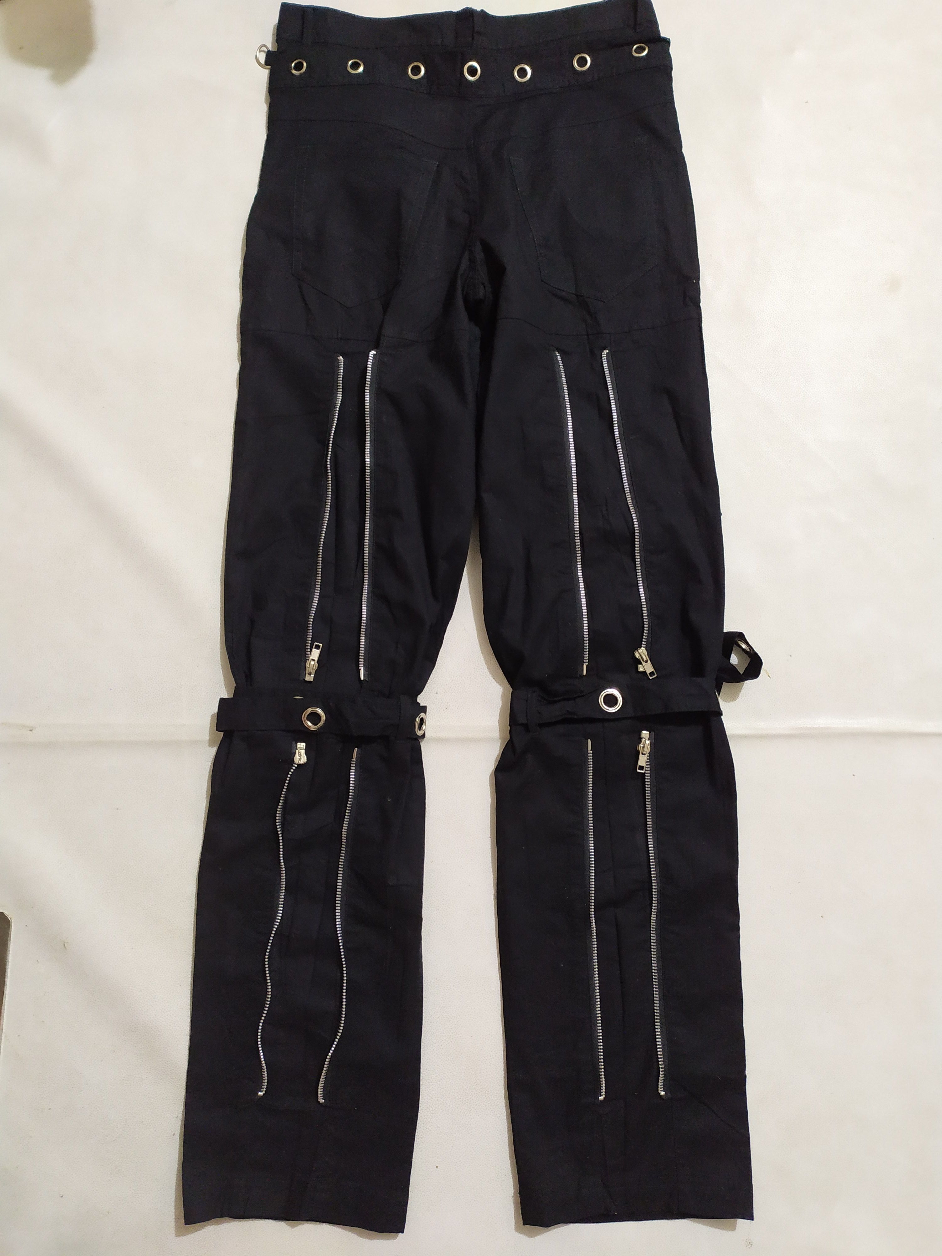 Japanese Brand 🔥Rosselio Bondage Punk Zipper Pants Size US 29 - 7 Thumbnail