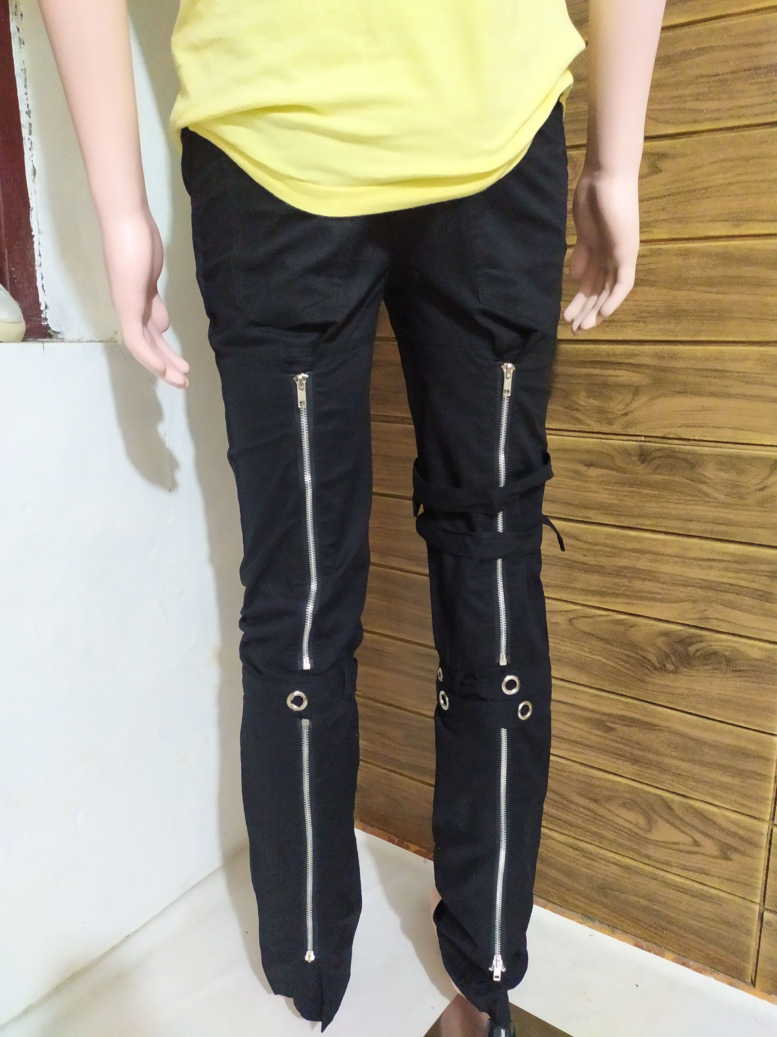 Japanese Brand 🔥Rosselio Bondage Punk Zipper Pants Size US 29 - 4 Thumbnail