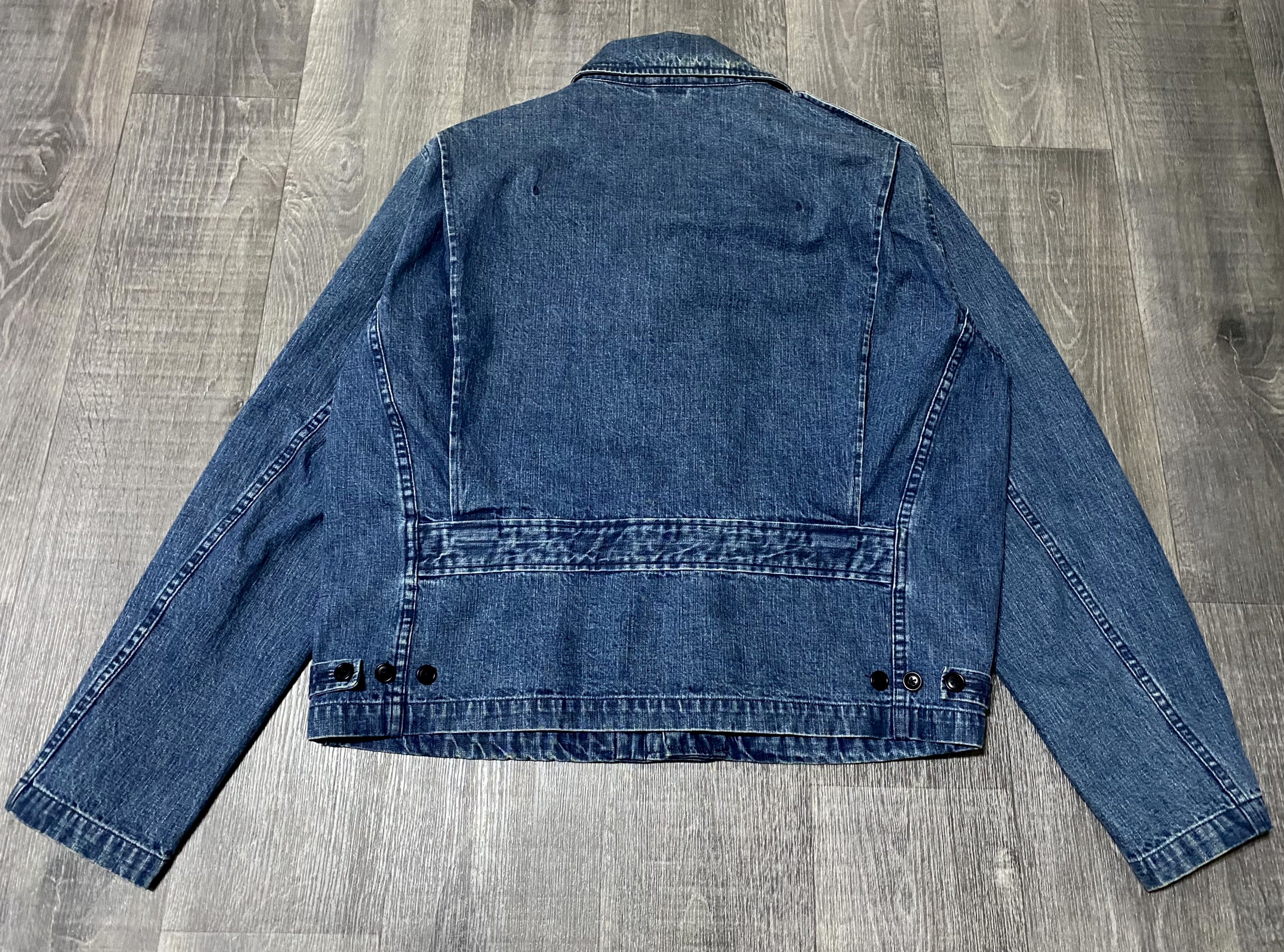 Polo Ralph Lauren Vintage Polo Ralph Lauren Asymmetrical Denim Biker Jacket Size US L / EU 52-54 / 3 - 6 Thumbnail
