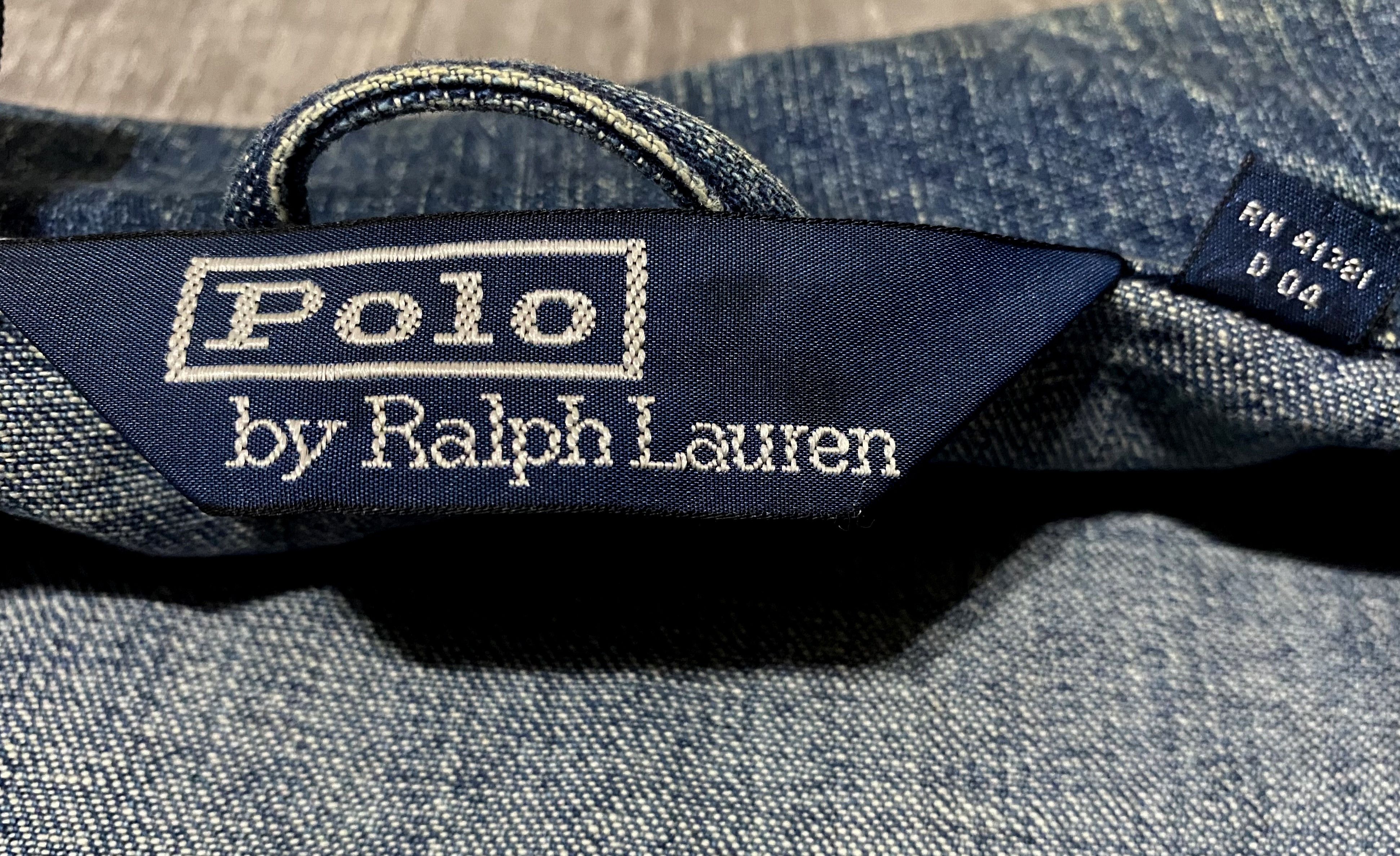 Polo Ralph Lauren Vintage Polo Ralph Lauren Asymmetrical Denim Biker Jacket Size US L / EU 52-54 / 3 - 13 Thumbnail