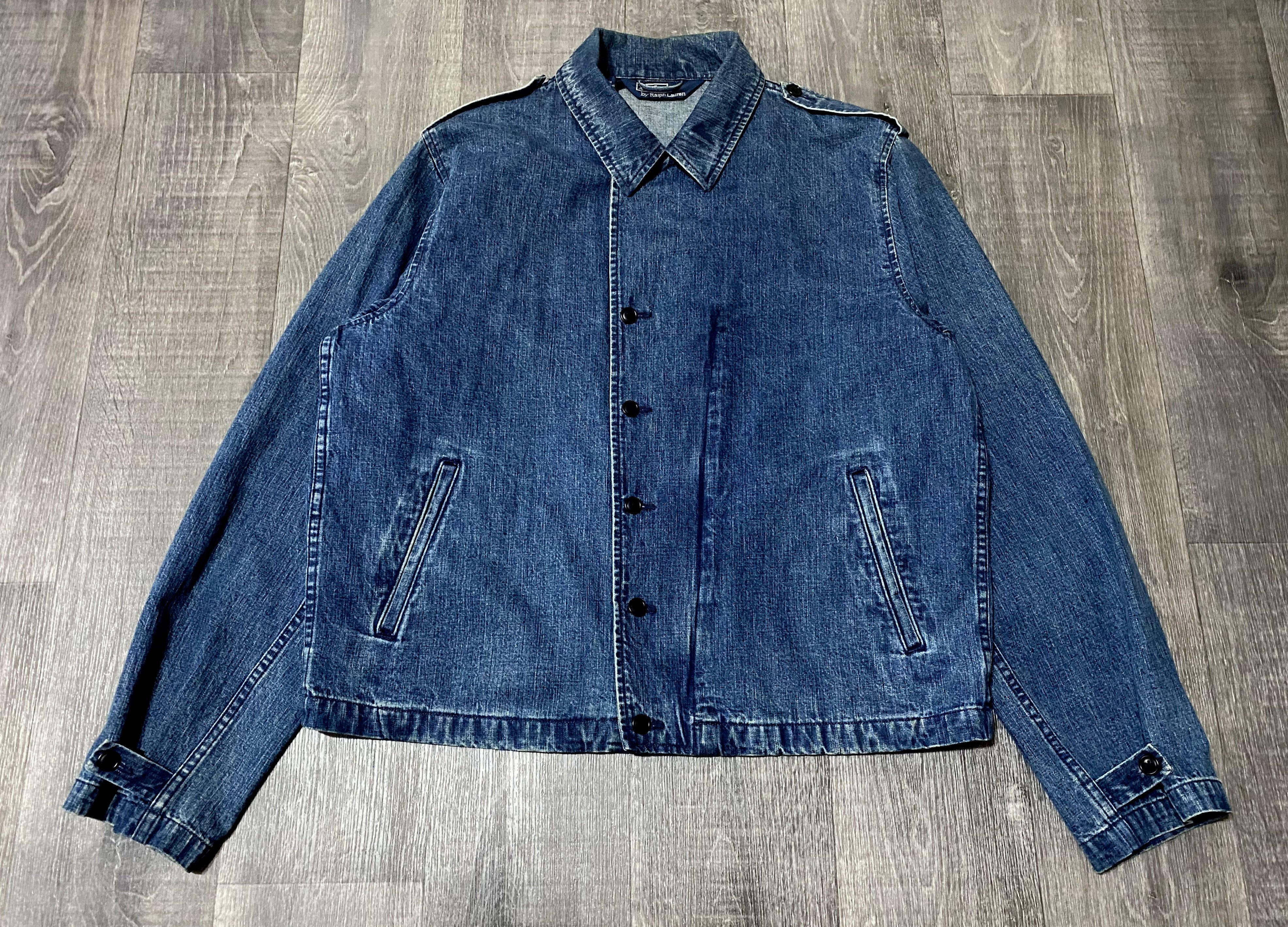 Polo Ralph Lauren Vintage Polo Ralph Lauren Asymmetrical Denim Biker Jacket Size US L / EU 52-54 / 3 - 4 Thumbnail