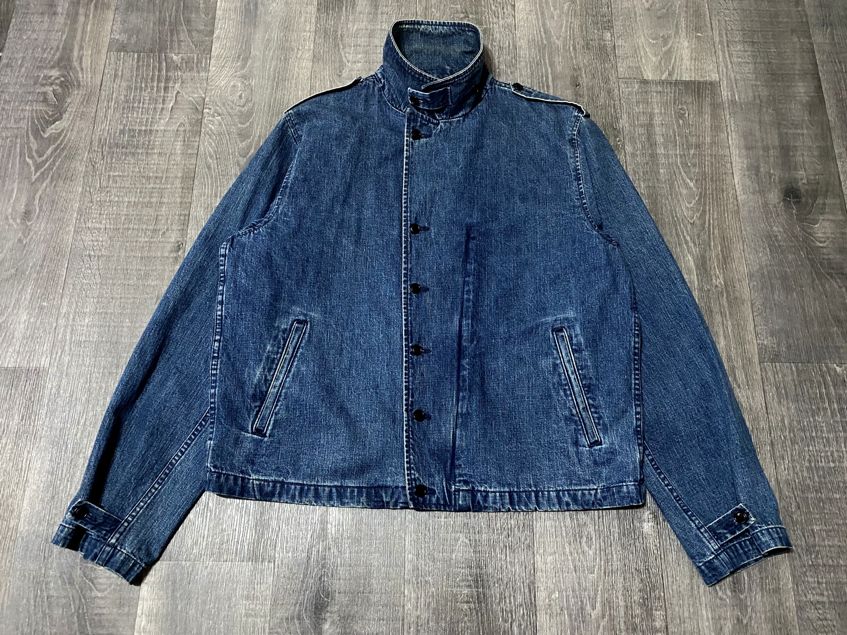 Polo Ralph Lauren Vintage Polo Ralph Lauren Asymmetrical Denim Biker Jacket Size US L / EU 52-54 / 3 - 5 Thumbnail