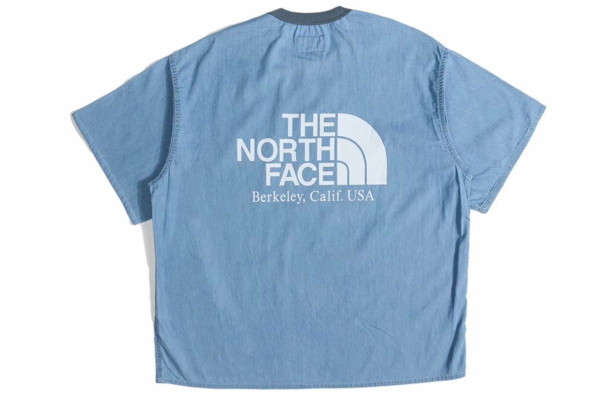 Japanese Brand × Nanamica × The North Face The North Face Japan Purple Label Light Denim Tshirt Size US M / EU 48-50 / 2 - 3 Thumbnail