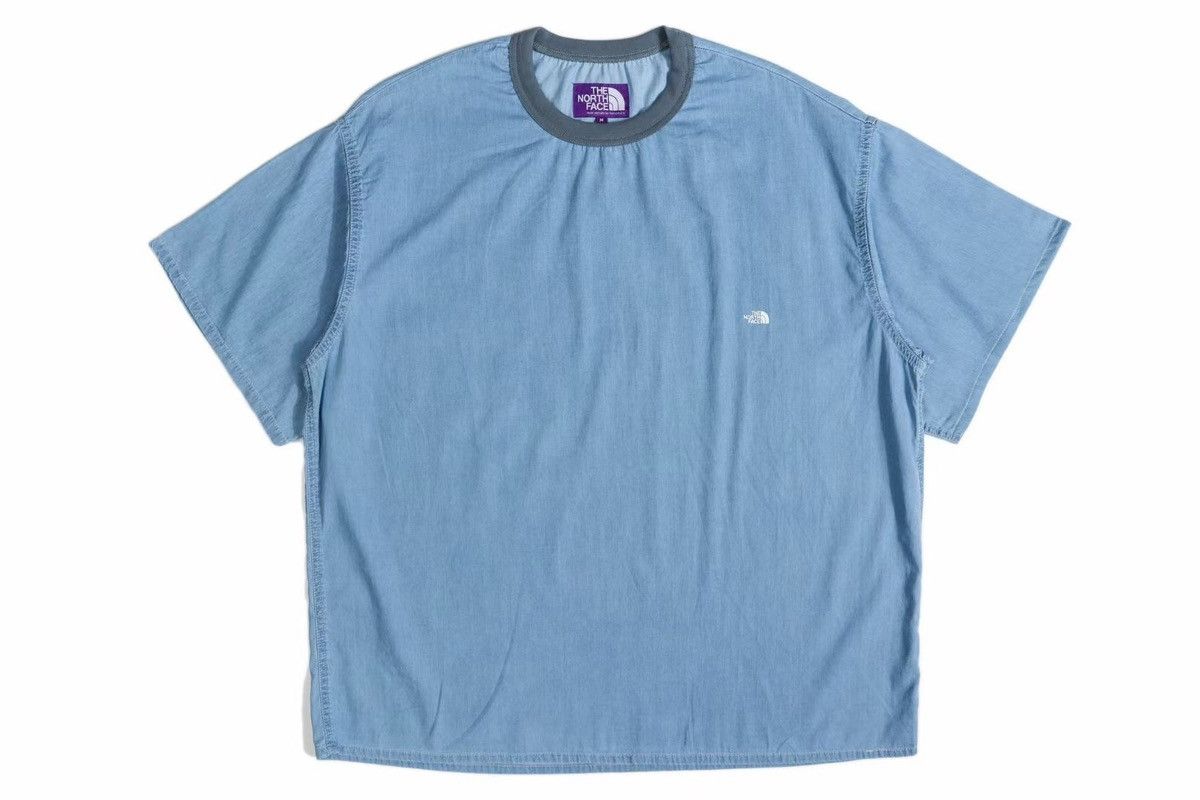 Japanese Brand × Nanamica × The North Face The North Face Japan Purple Label Light Denim Tshirt Size US M / EU 48-50 / 2 - 2 Thumbnail