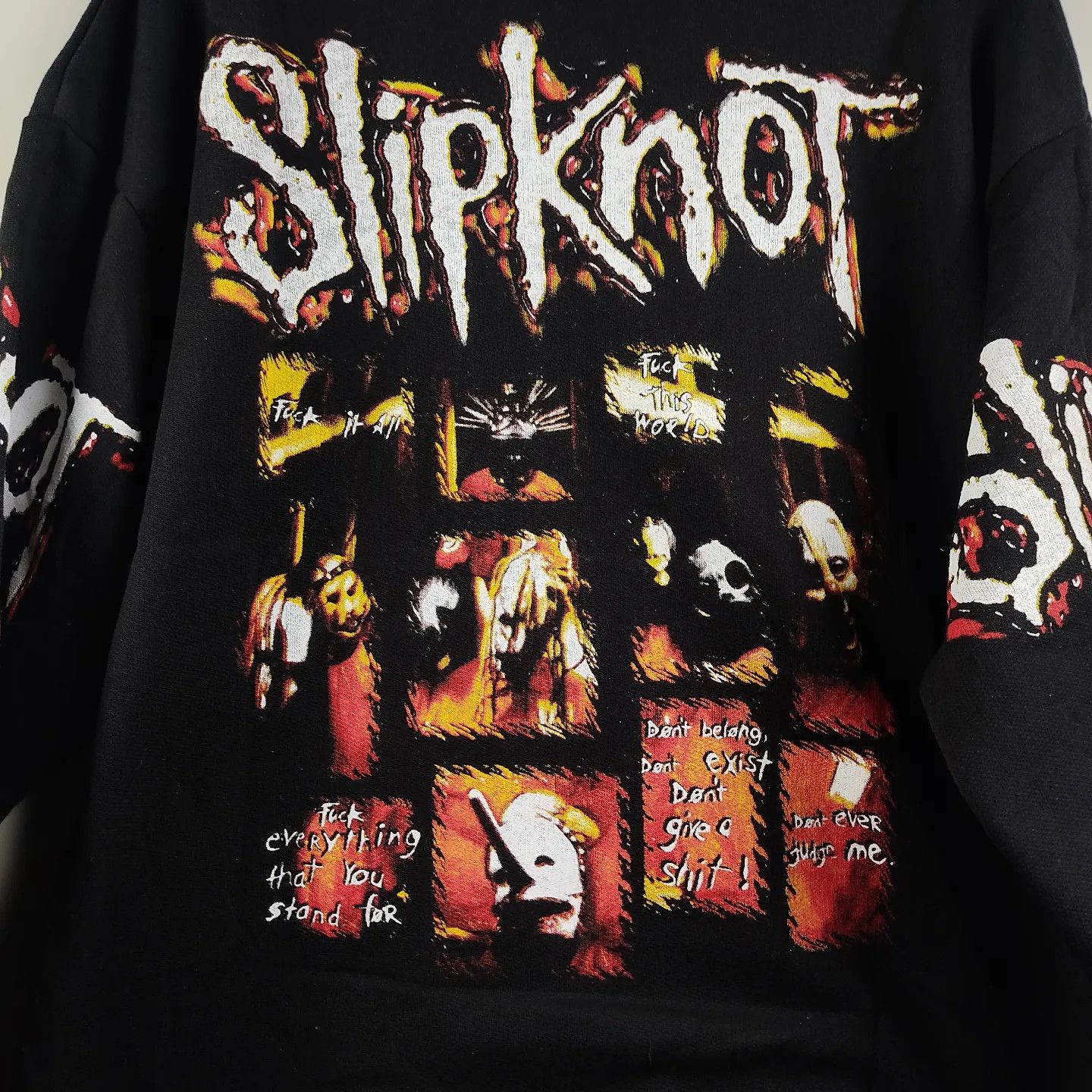 Band Tees × Slipknot × Vintage 90's Slipknot Hoodie Size US XL / EU 56 / 4 - 3 Thumbnail