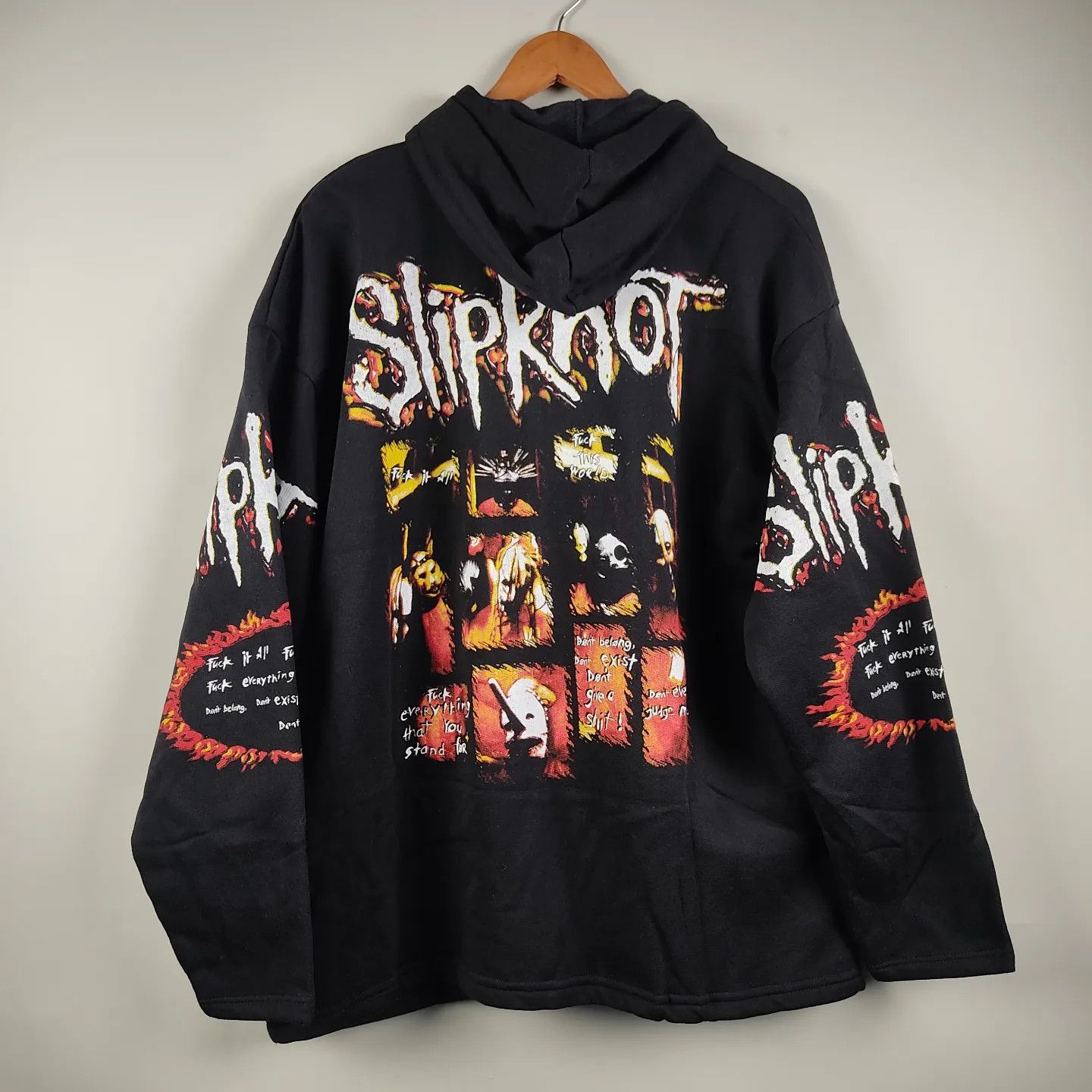 image of Band Tees x Slipknot 90's Slipknot Hoodie in Black, Men's (Size XL)