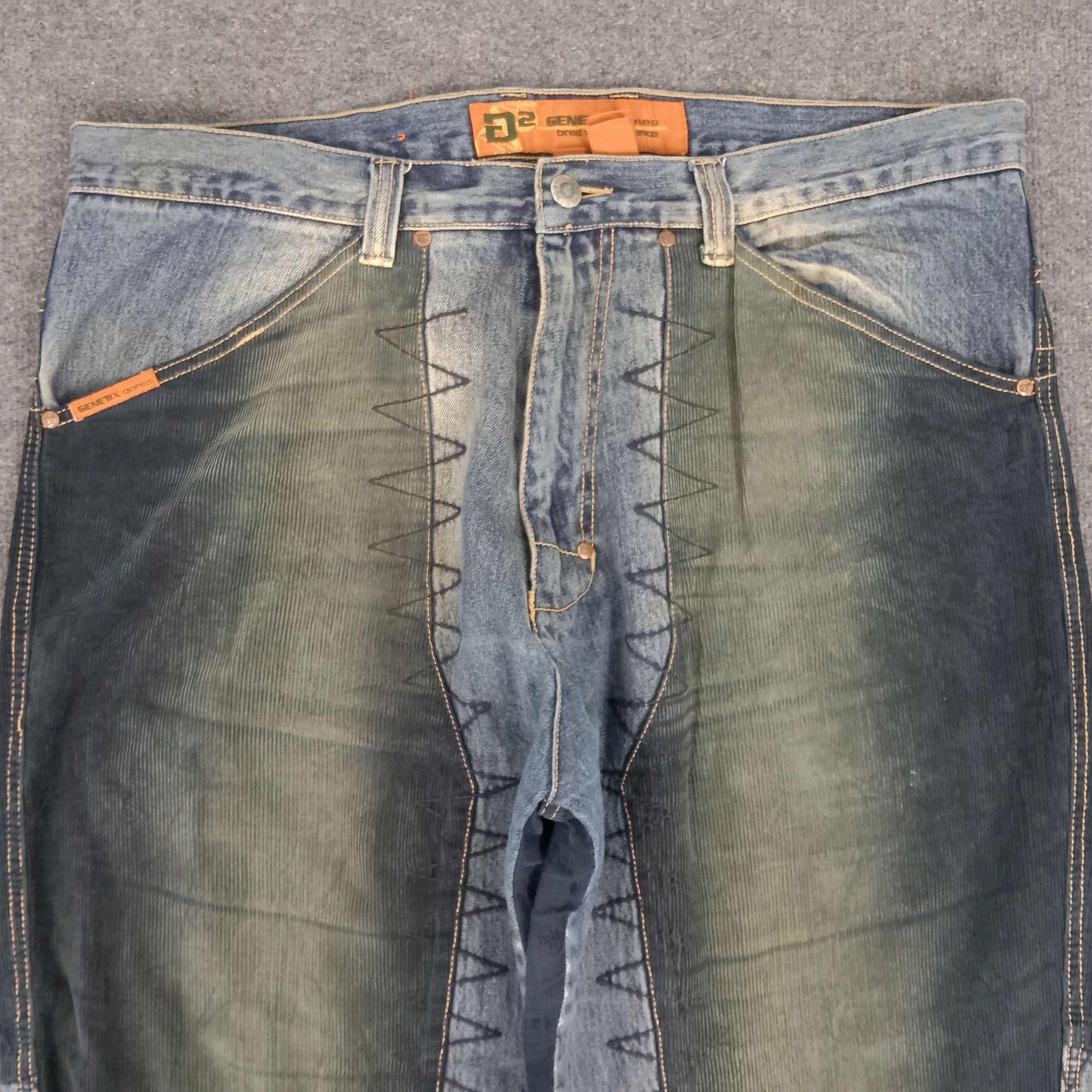 Japanese Brand × Vintage Genetix Genes Japanese Brand Art Style Denim Jeans Size US 42 / EU 58 - 2 Thumbnail