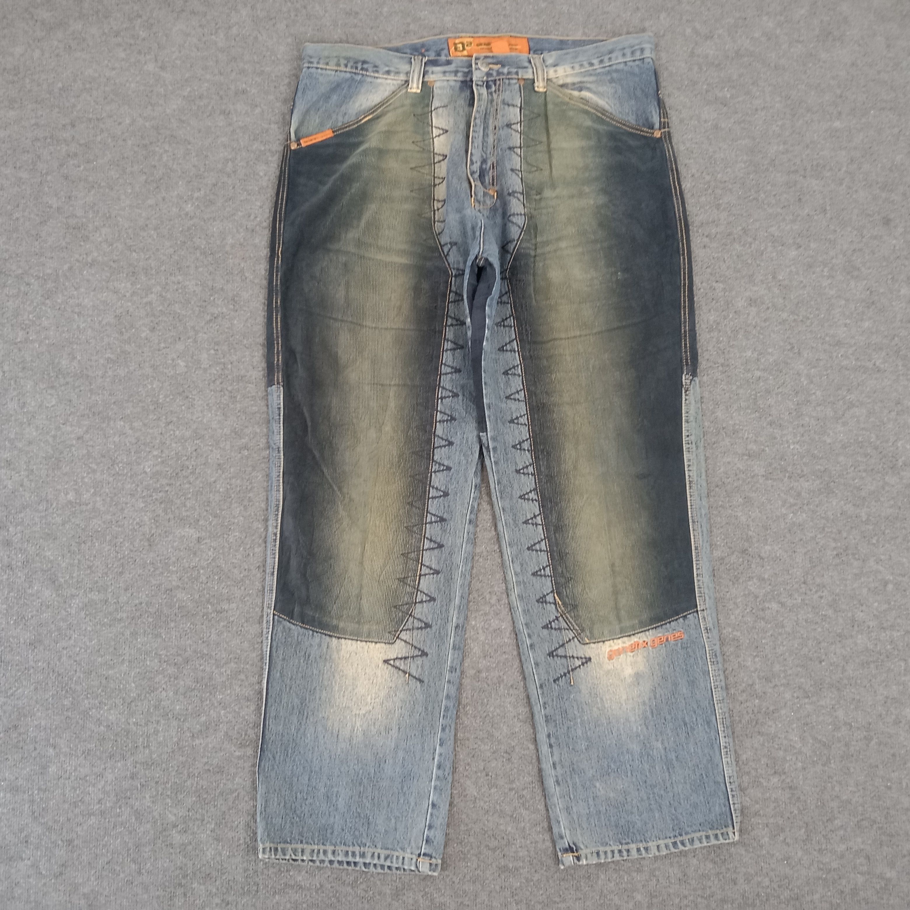 Genetix Genes Japanese Brand Art Style Denim Jeans