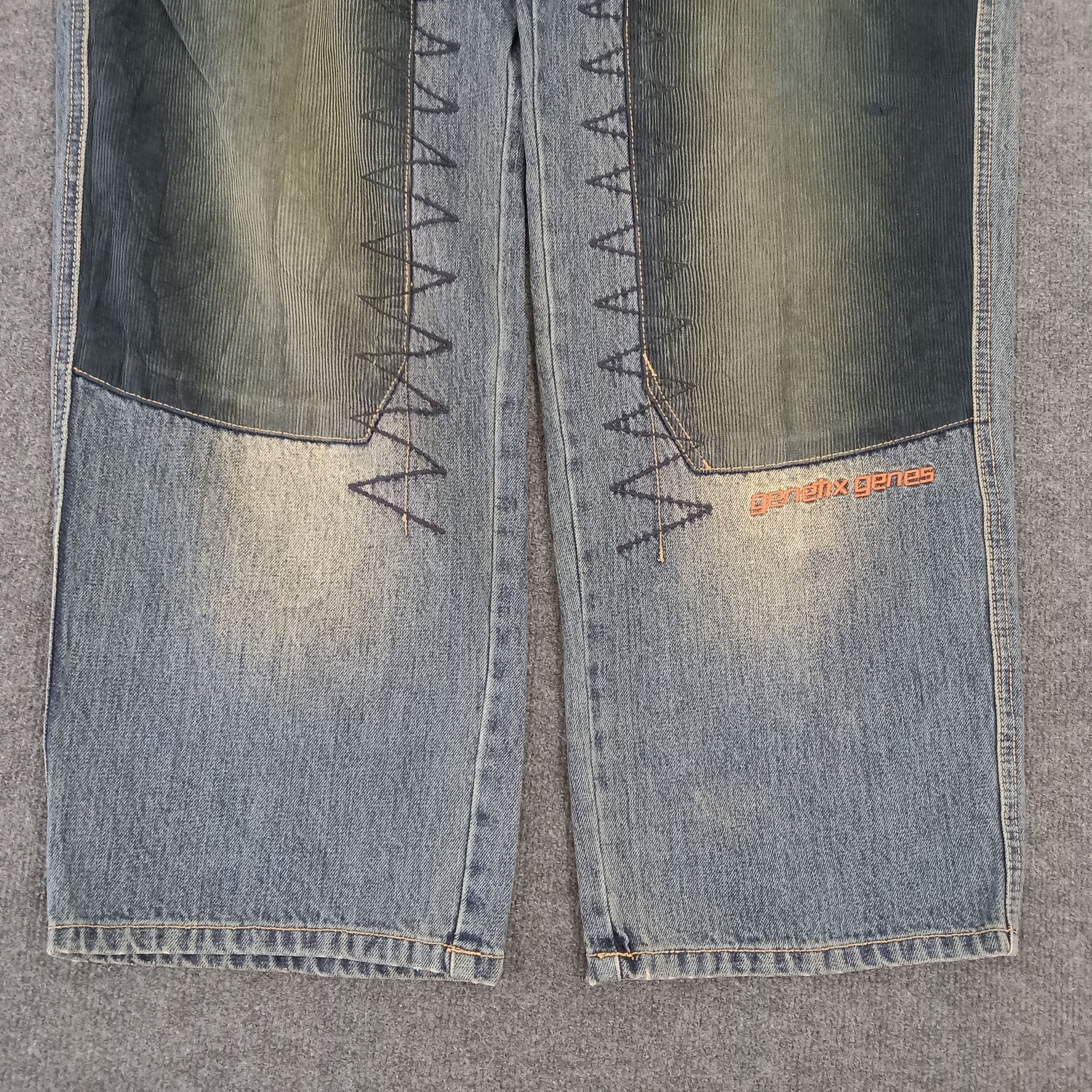 Japanese Brand × Vintage Genetix Genes Japanese Brand Art Style Denim Jeans Size US 42 / EU 58 - 3 Thumbnail