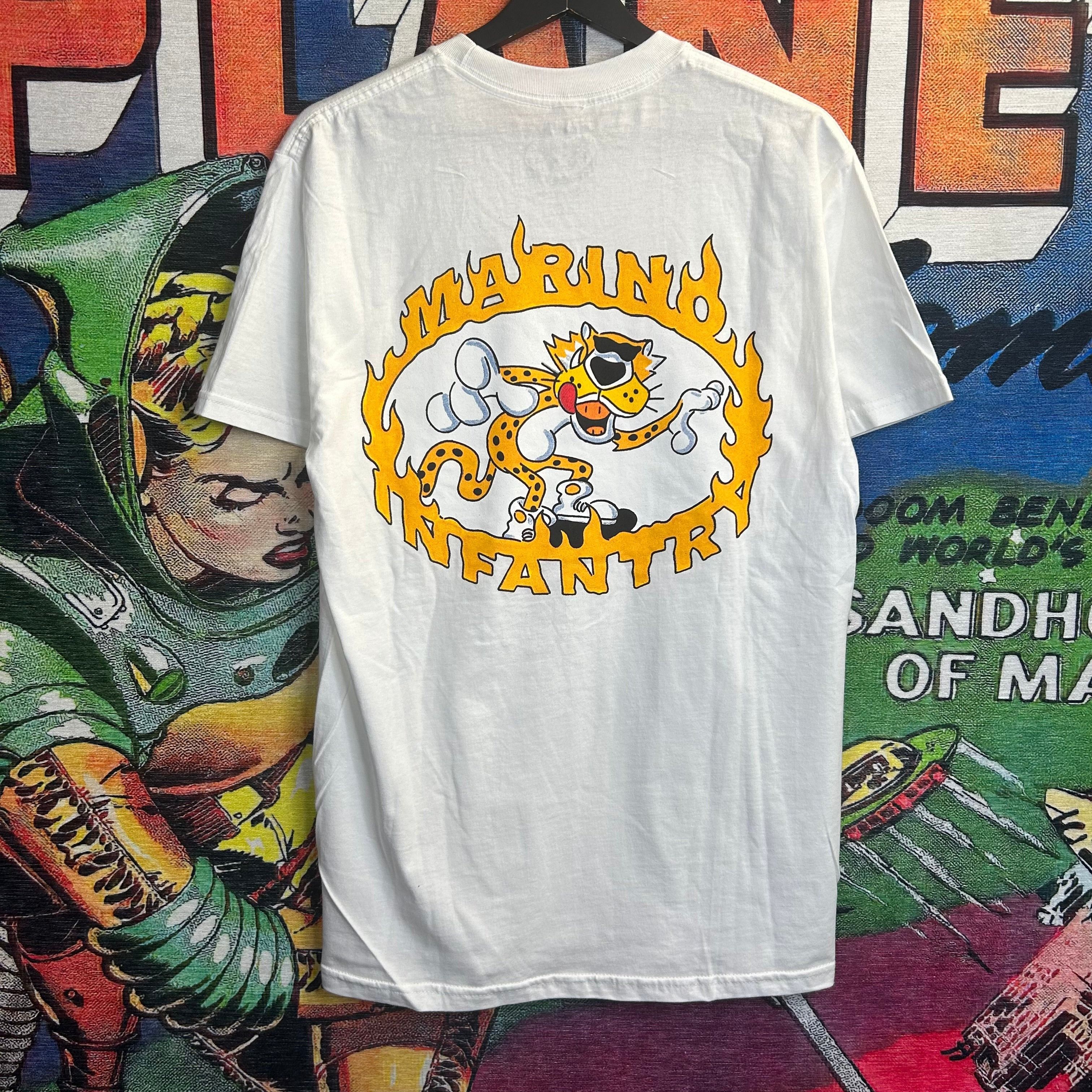 image of Marino Infantry Chester The Cheetah Tee Size Mediu in White, Men's