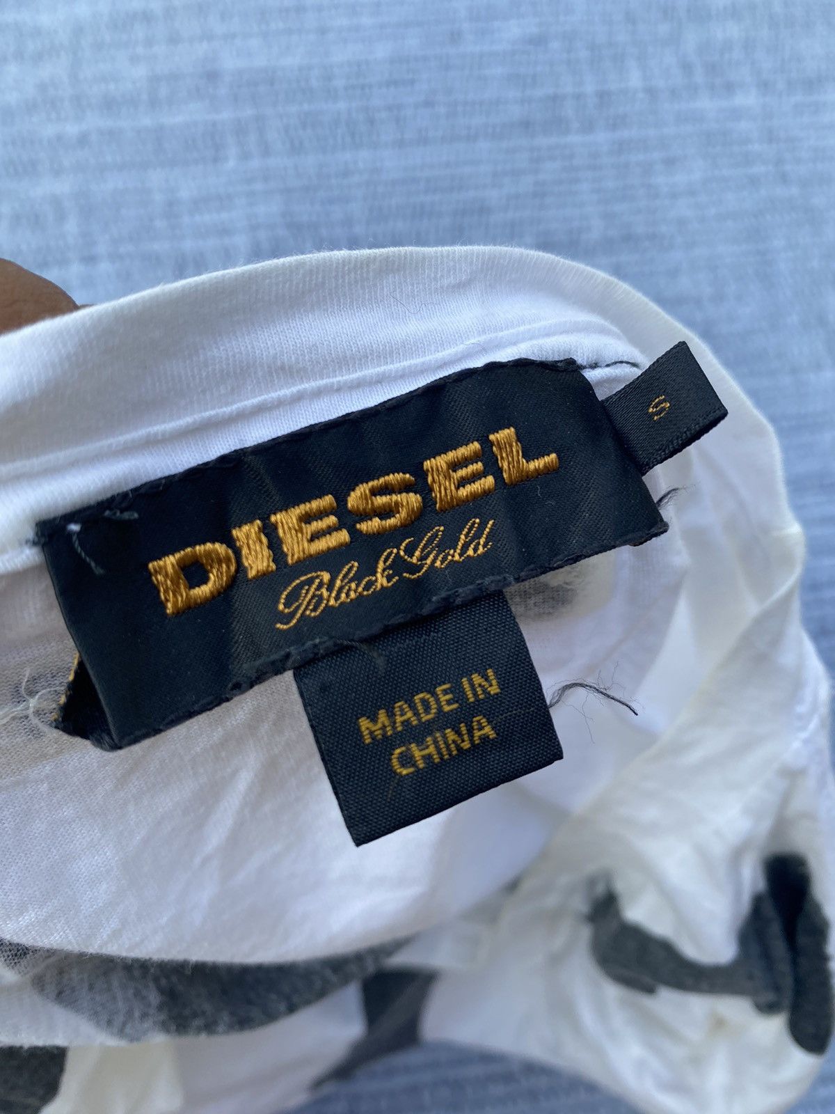 Diesel white printed tee Size US S / EU 44-46 / 1 - 8 Thumbnail