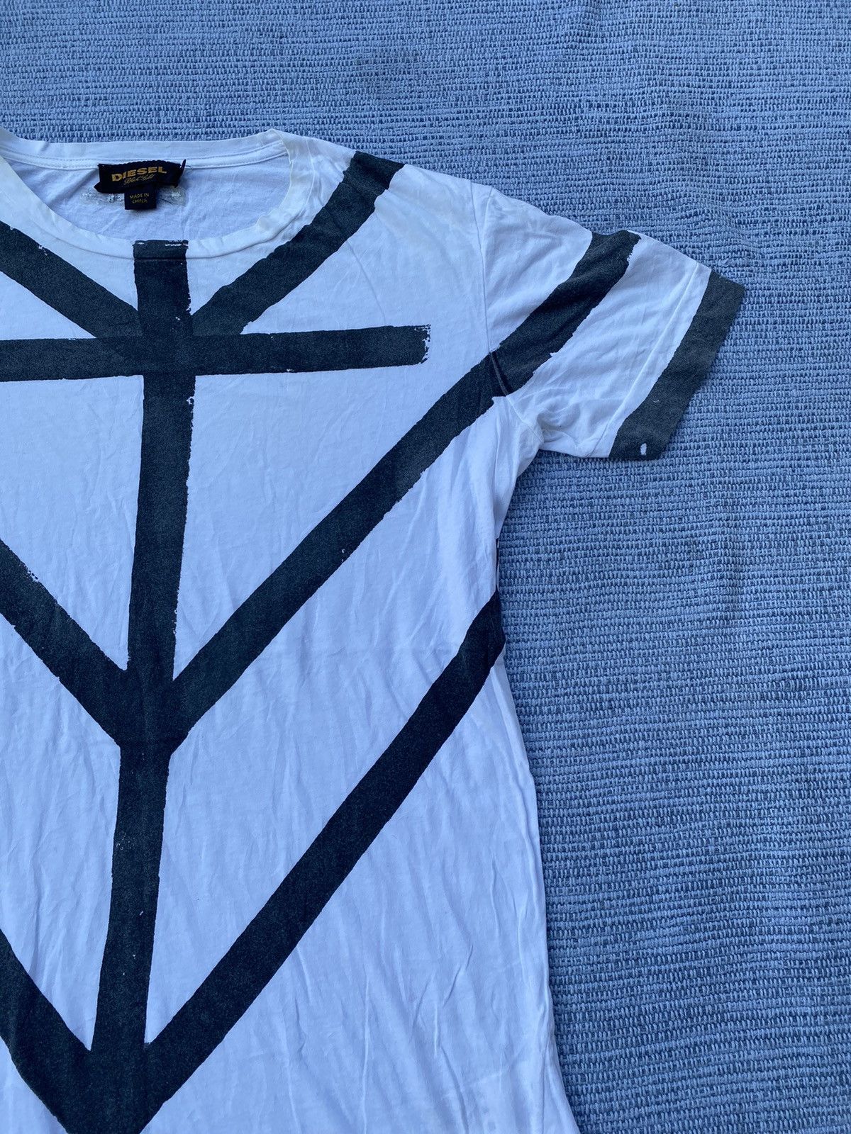 Diesel white printed tee Size US S / EU 44-46 / 1 - 4 Thumbnail