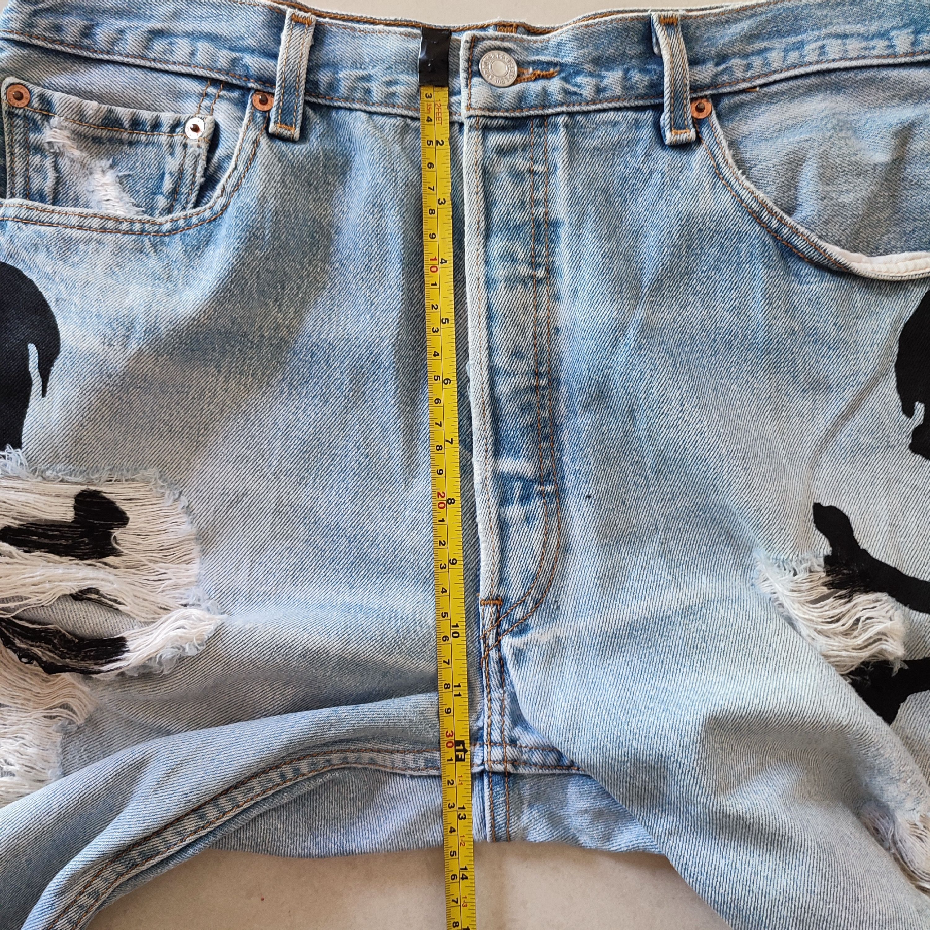 Levi's × Vintage Vintage 90's Levi's Custom Skull Style Distressed Jeans Size US 34 / EU 50 - 10 Thumbnail