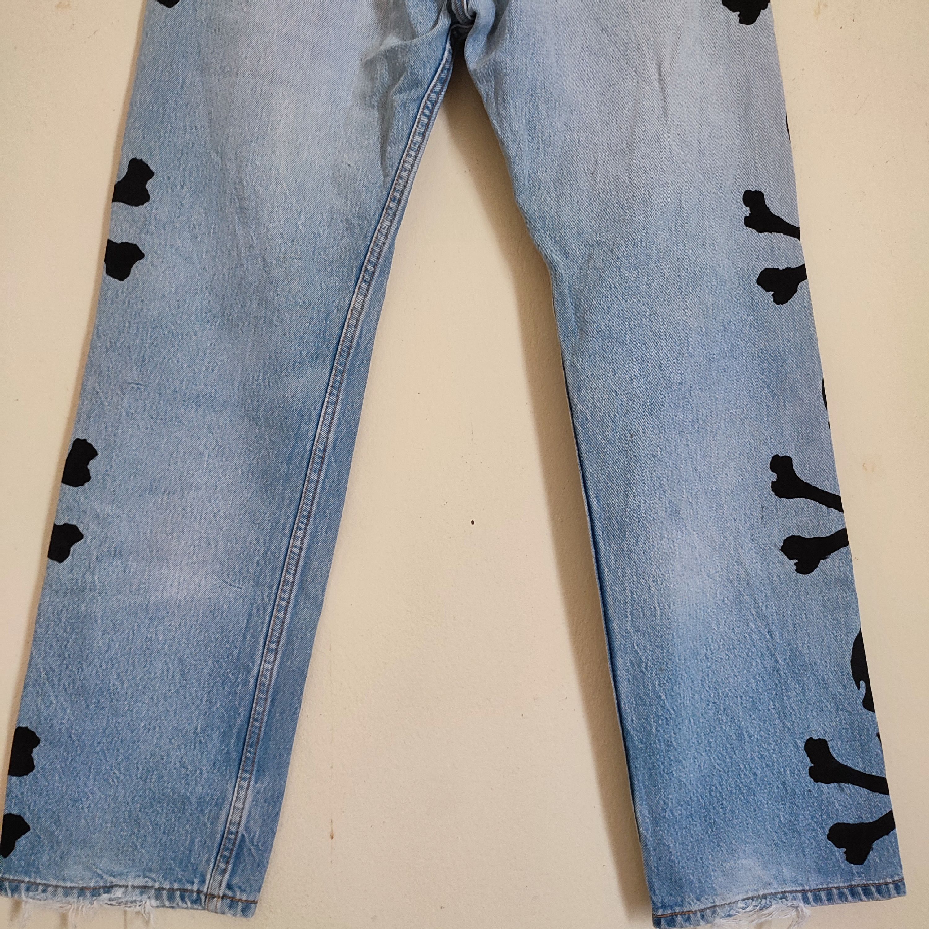 Levi's × Vintage Vintage 90's Levi's Custom Skull Style Distressed Jeans Size US 34 / EU 50 - 6 Thumbnail
