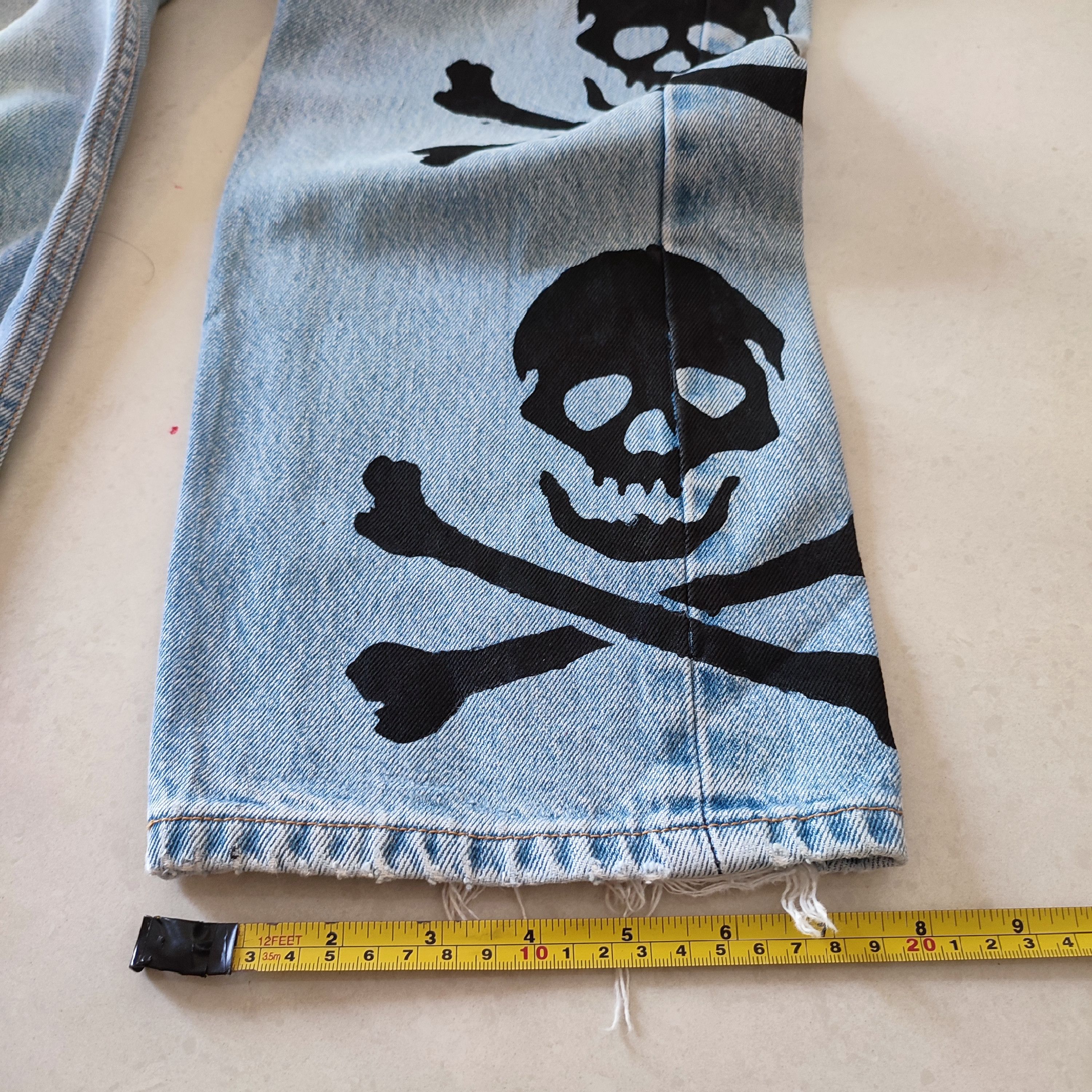 Levi's × Vintage Vintage 90's Levi's Custom Skull Style Distressed Jeans Size US 34 / EU 50 - 13 Thumbnail