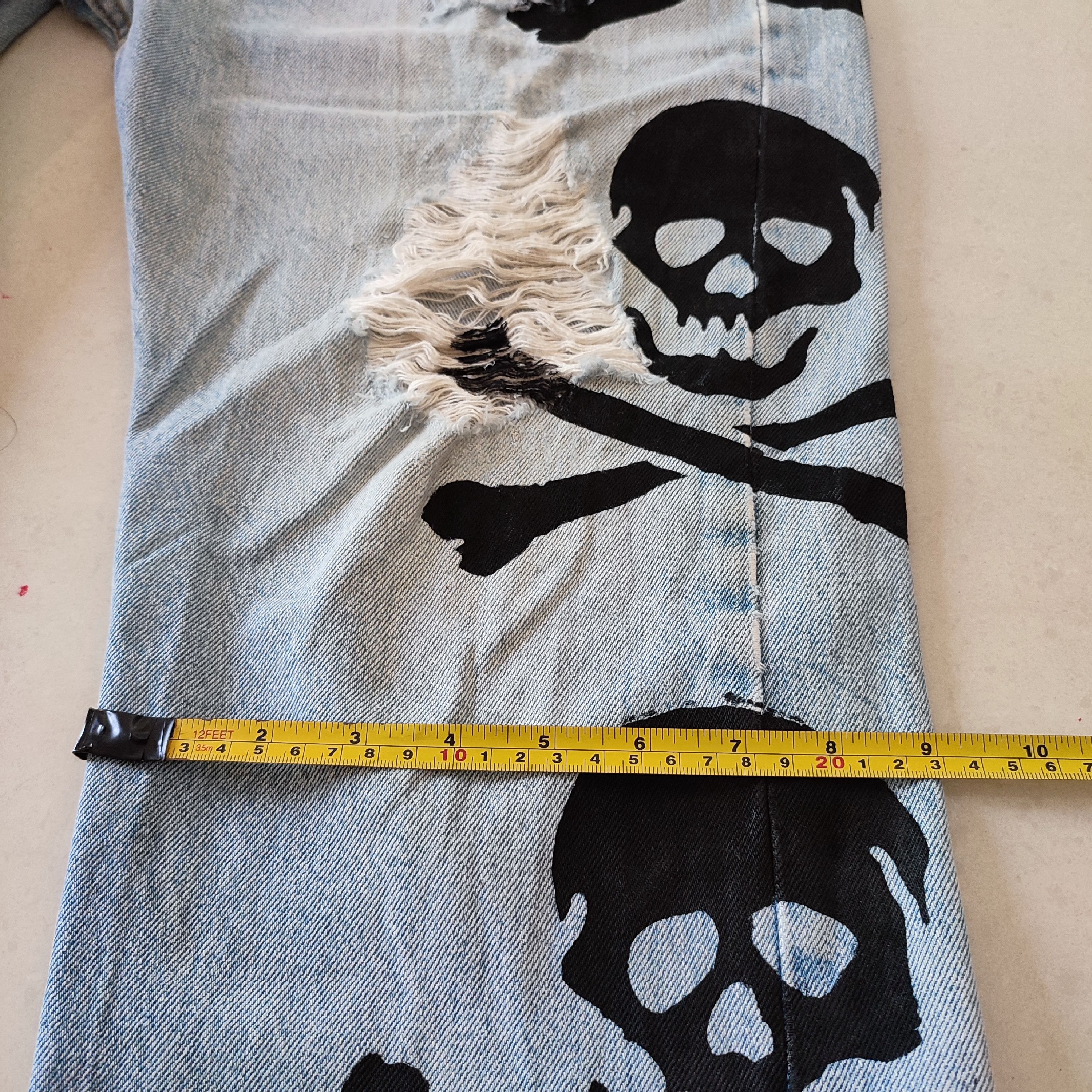 Levi's × Vintage Vintage 90's Levi's Custom Skull Style Distressed Jeans Size US 34 / EU 50 - 12 Thumbnail
