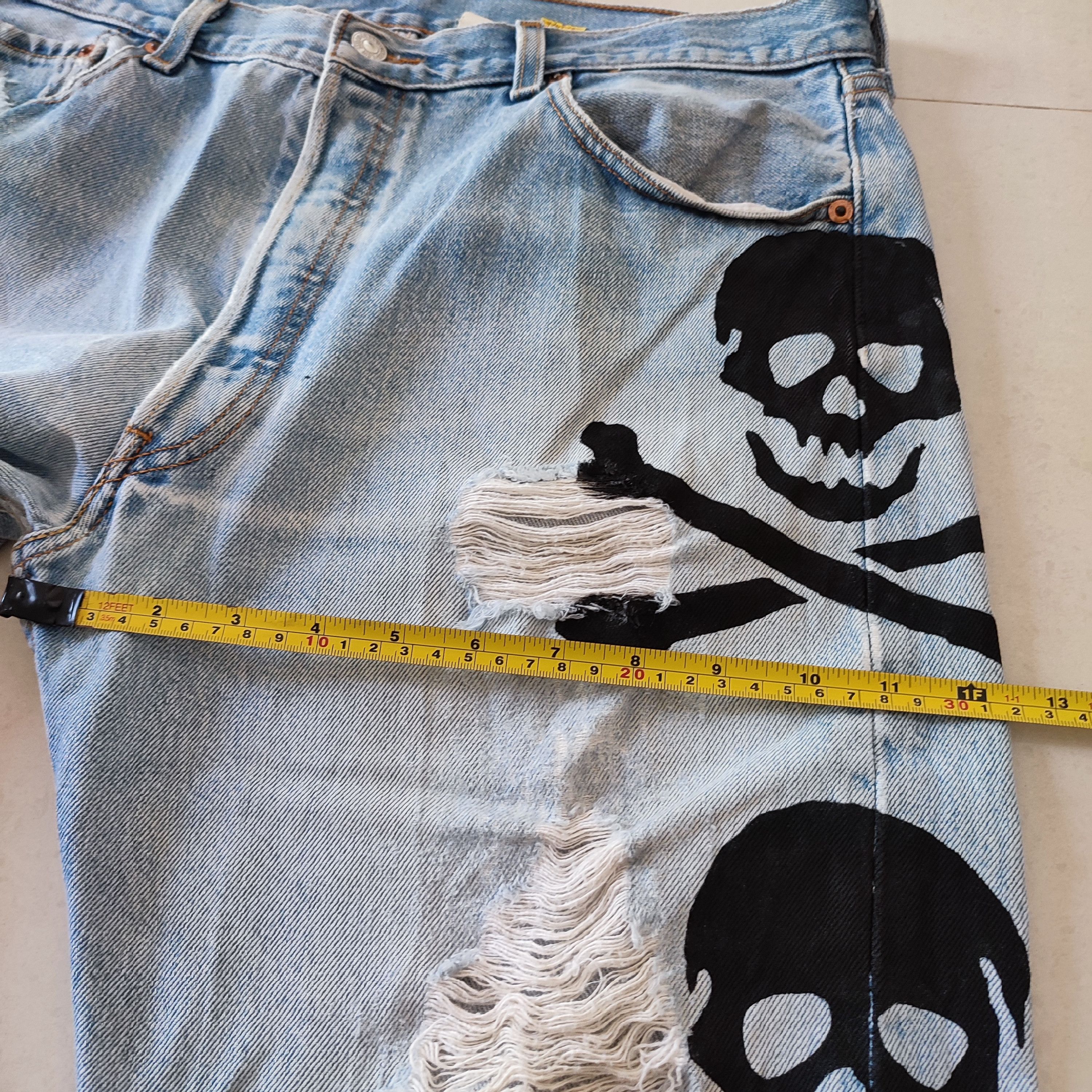Levi's × Vintage Vintage 90's Levi's Custom Skull Style Distressed Jeans Size US 34 / EU 50 - 11 Thumbnail
