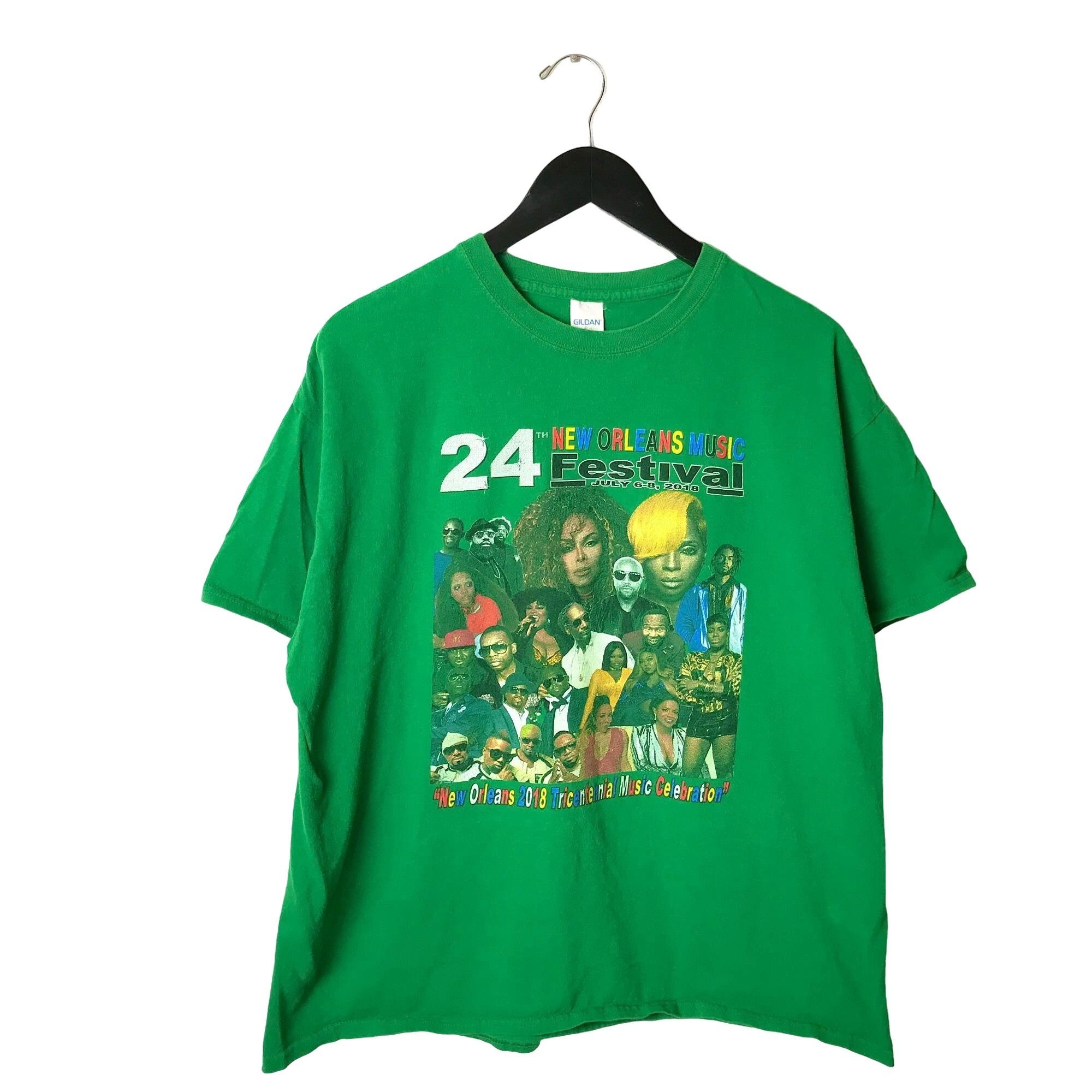 Vintage 2018 24th New Orleans Music Festival Rap Tee T Shirt Concert 