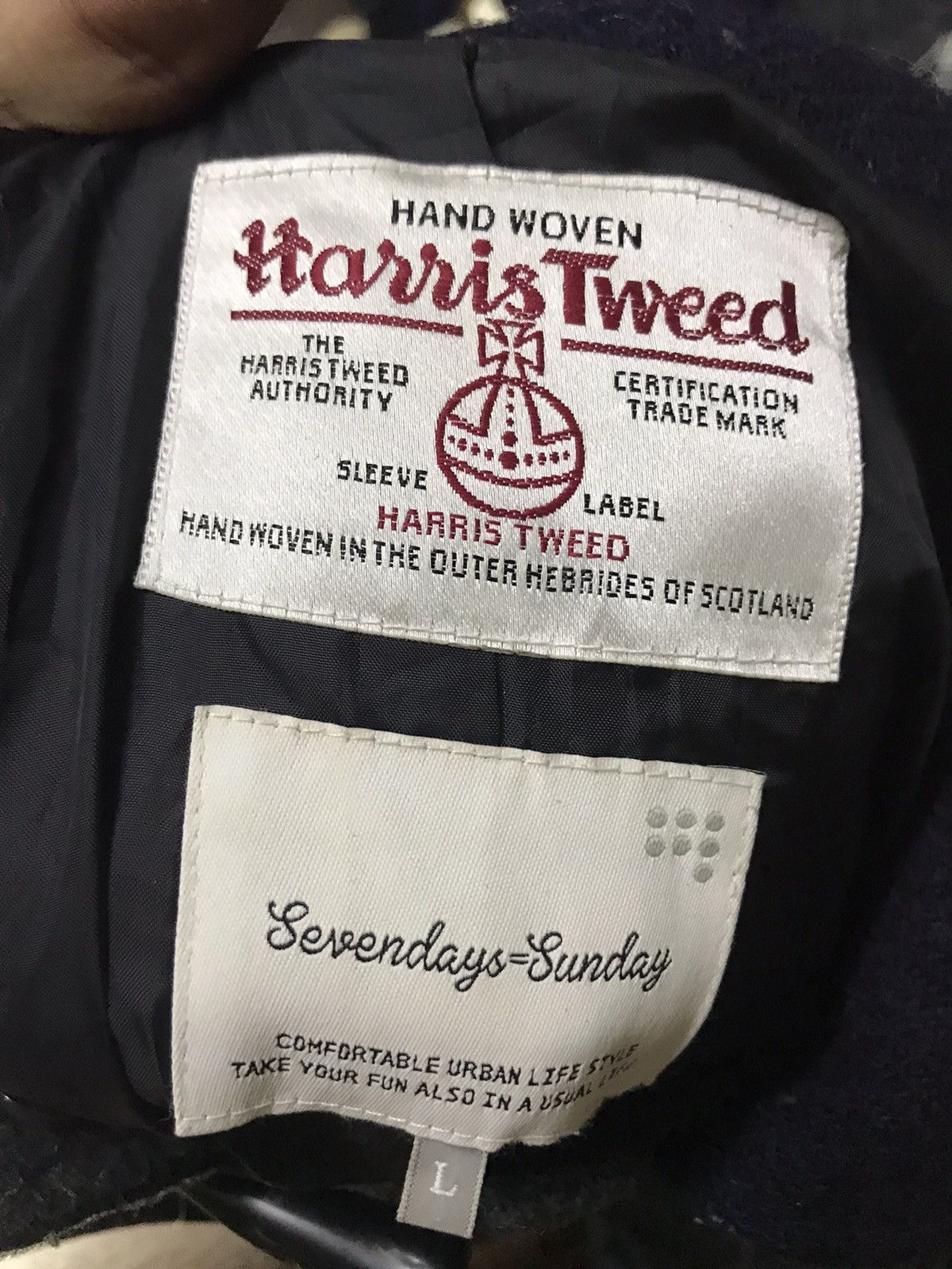 Harris Tweed × Japanese Brand Harris tweed x Savendays Sunday wool jacket hoodie Size US S / EU 44-46 / 1 - 3 Thumbnail