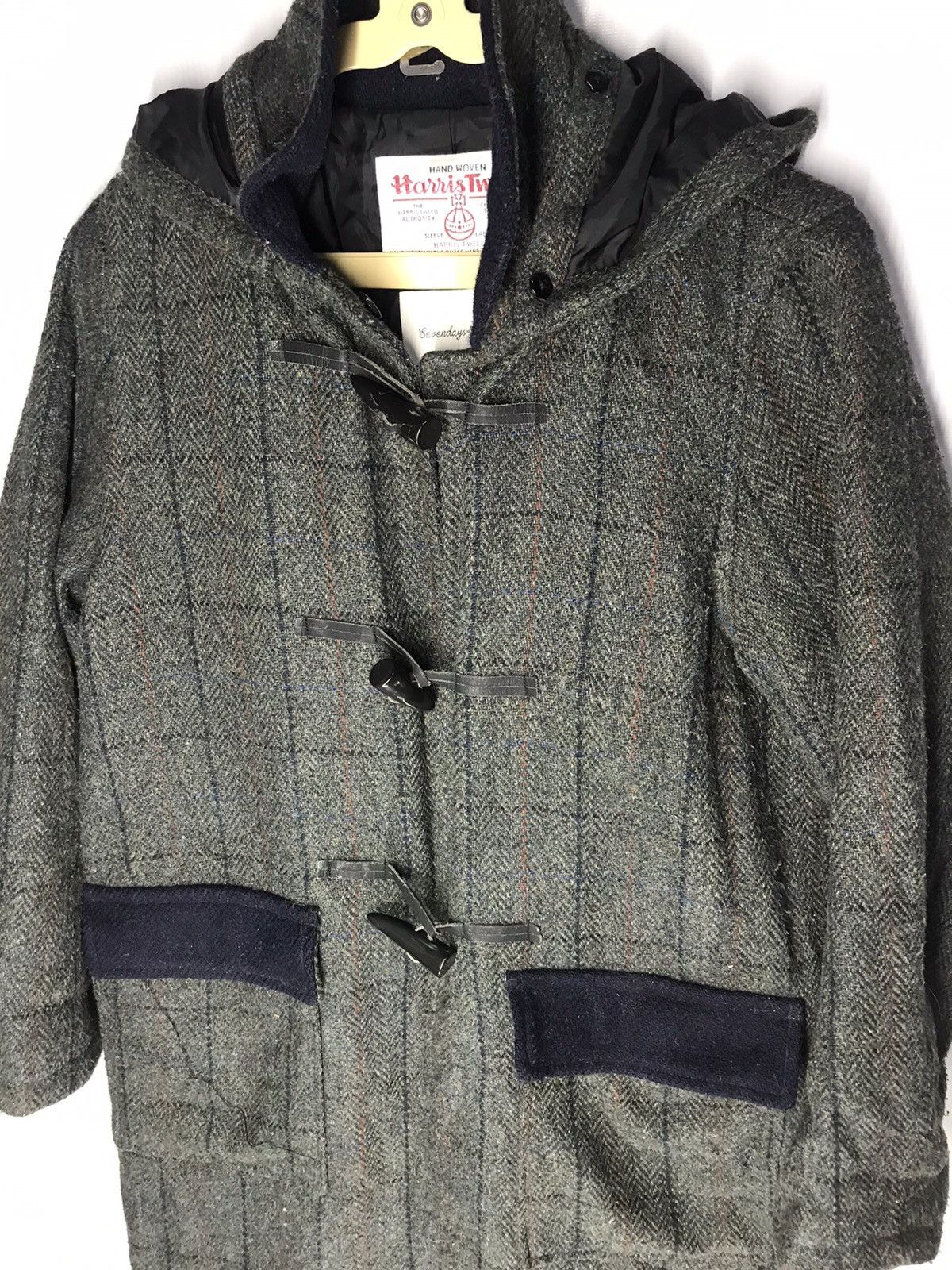 Harris Tweed × Japanese Brand Harris tweed x Savendays Sunday wool jacket hoodie Size US S / EU 44-46 / 1 - 5 Thumbnail