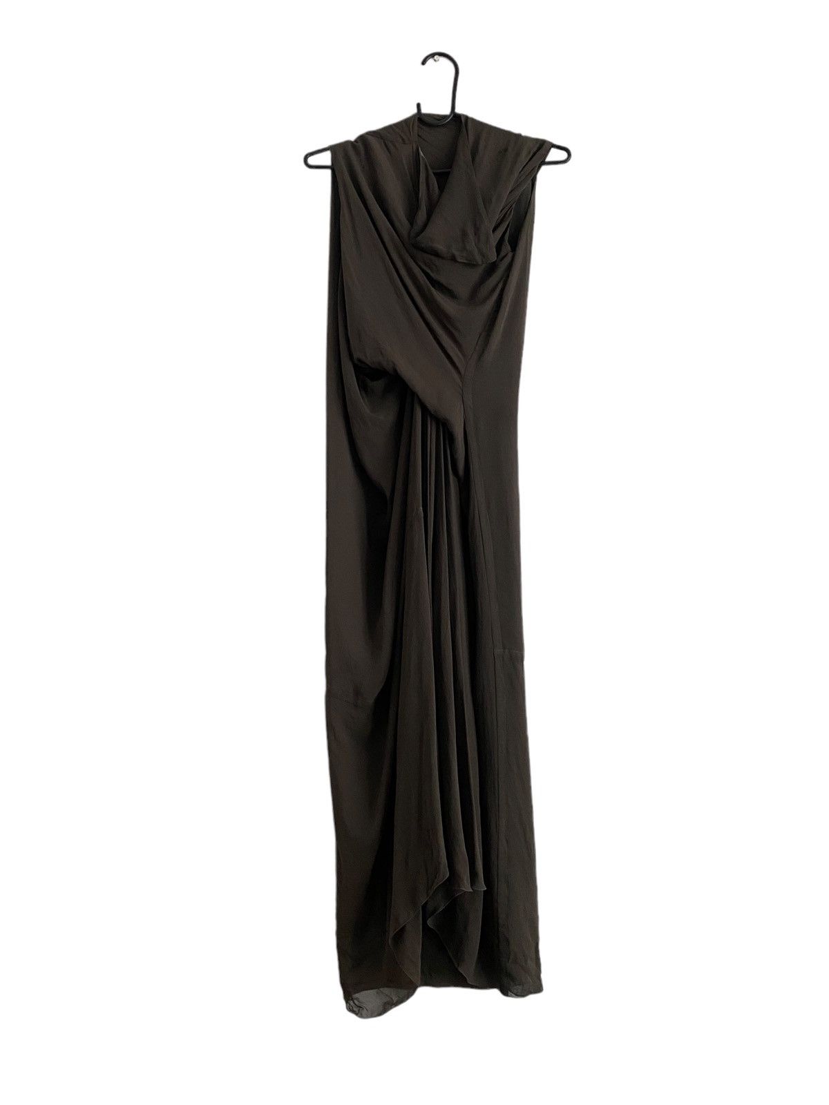 Rick Owens SS12 NASKA brown tornado dress with draping and pleats Size S / US 4 / IT 40 - 1 Thumbnail