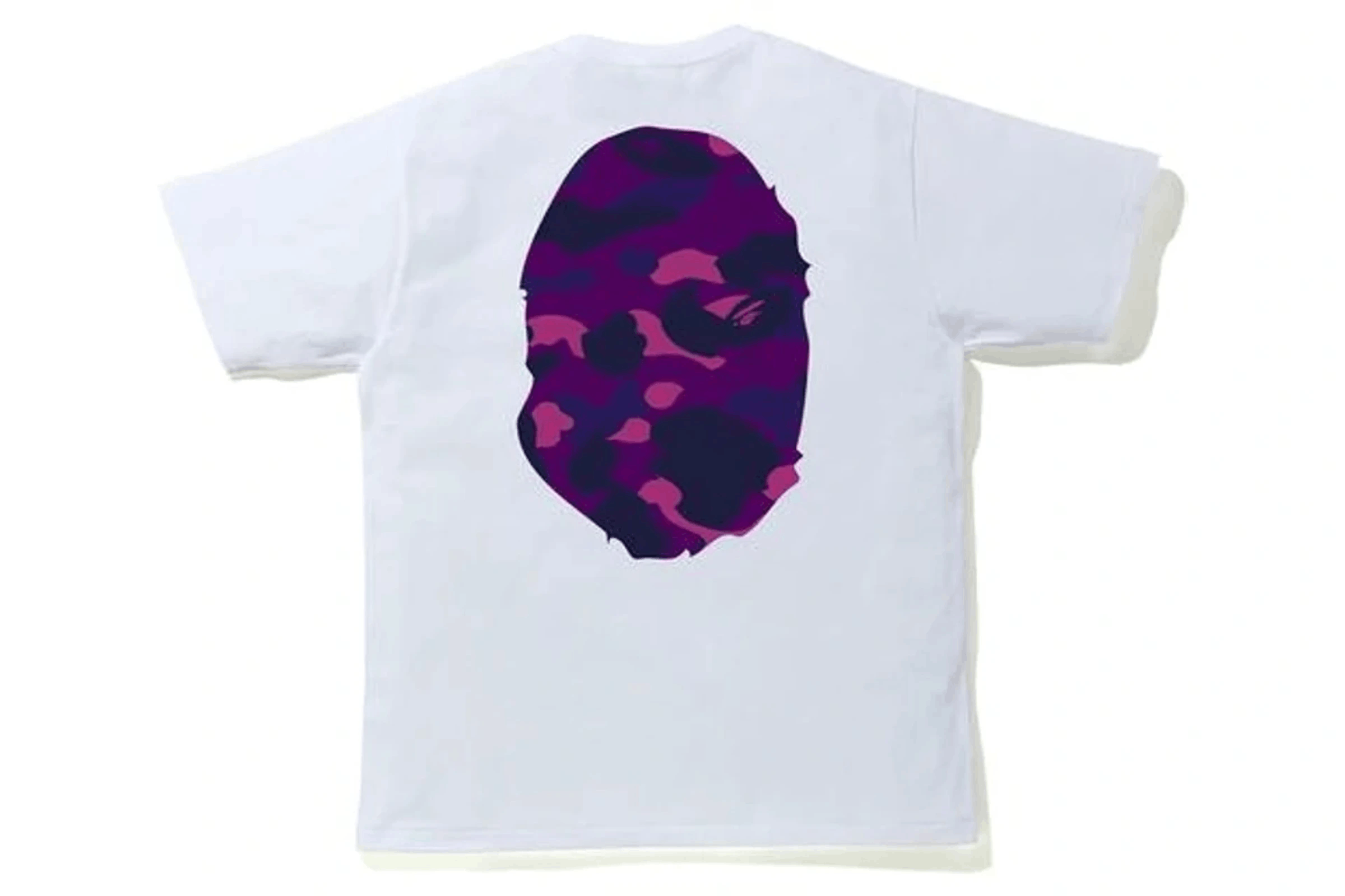 Bape (3XL)⚡️BAPE Color Camo Big Ape Head T-Shirt White/Purple Size US XXL / EU 58 / 5 - 3 Thumbnail