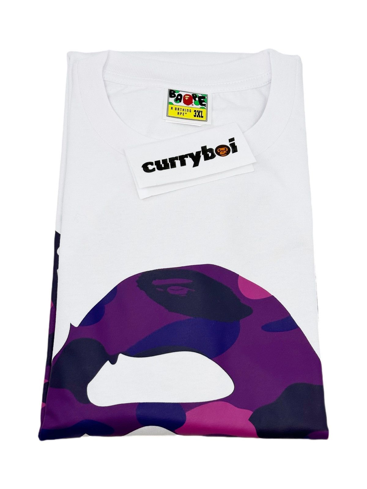 Bape (3XL)⚡️BAPE Color Camo Big Ape Head T-Shirt White/Purple Size US XXL / EU 58 / 5 - 4 Thumbnail