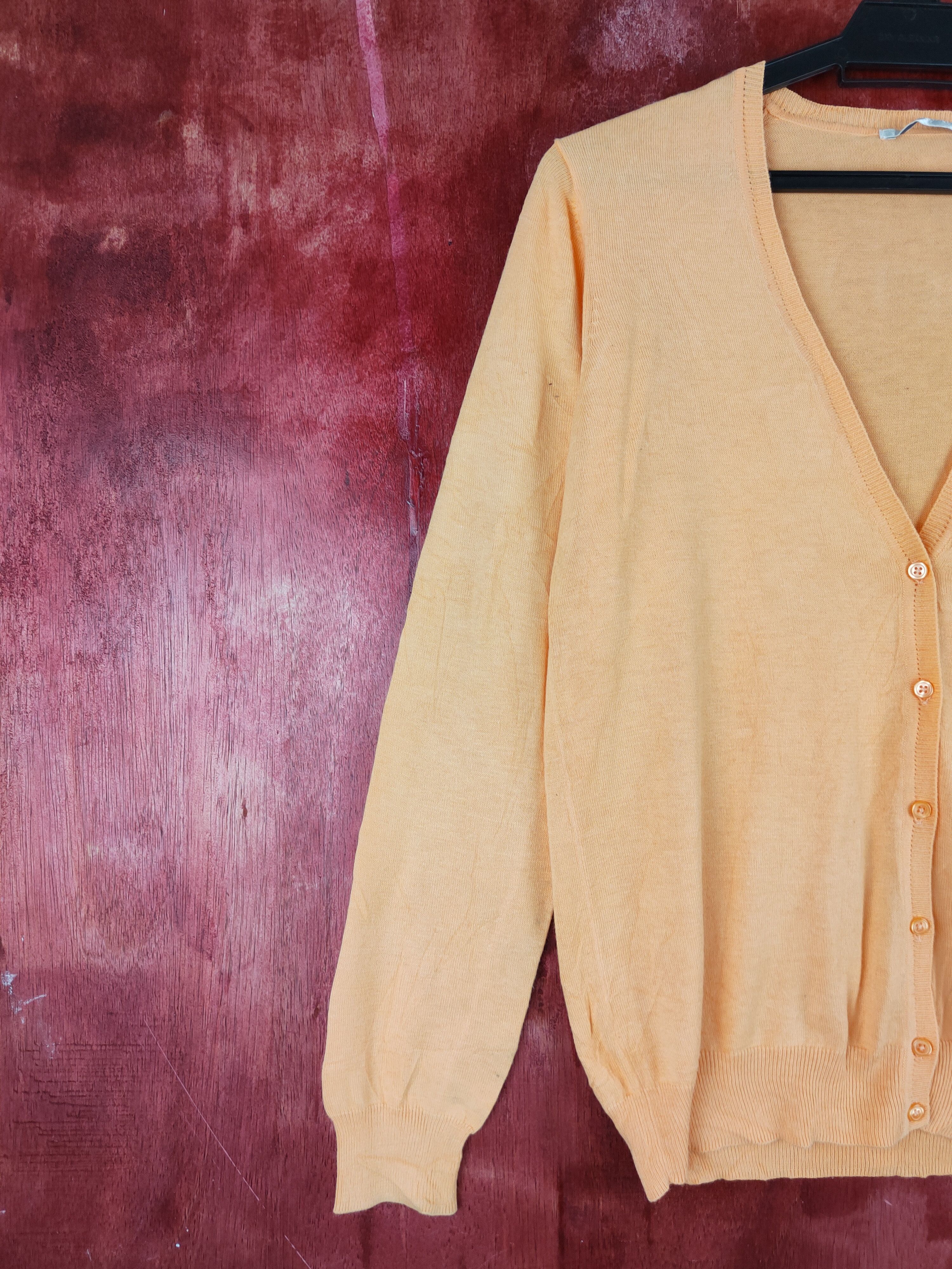 Japanese Brand × Uniqlo Uniqlo Orange Cardigan #S871 Size M / US 6-8 / IT 42-44 - 3 Thumbnail