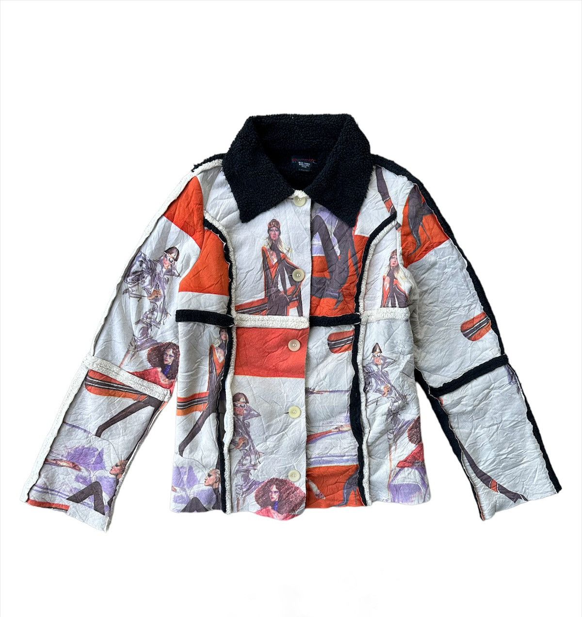 Designer Custo barcelona fesyen printed patchwork jacket Size S / US 4 / IT 40 - 1 Thumbnail