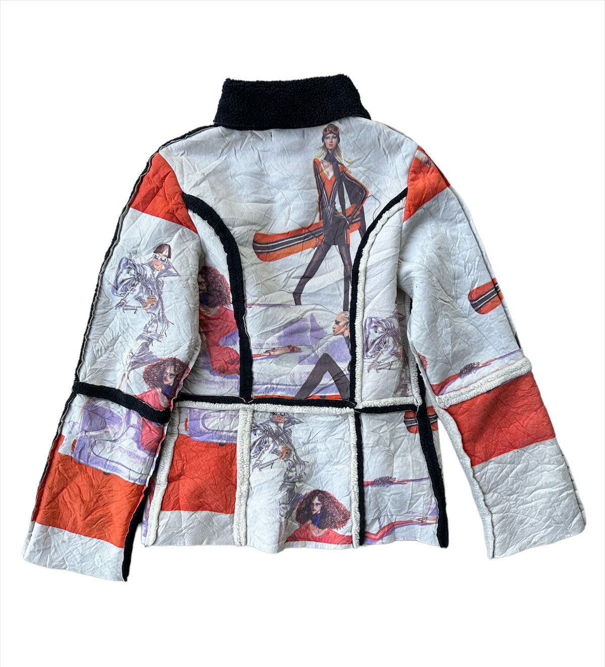 Designer Custo barcelona fesyen printed patchwork jacket Size S / US 4 / IT 40 - 4 Thumbnail