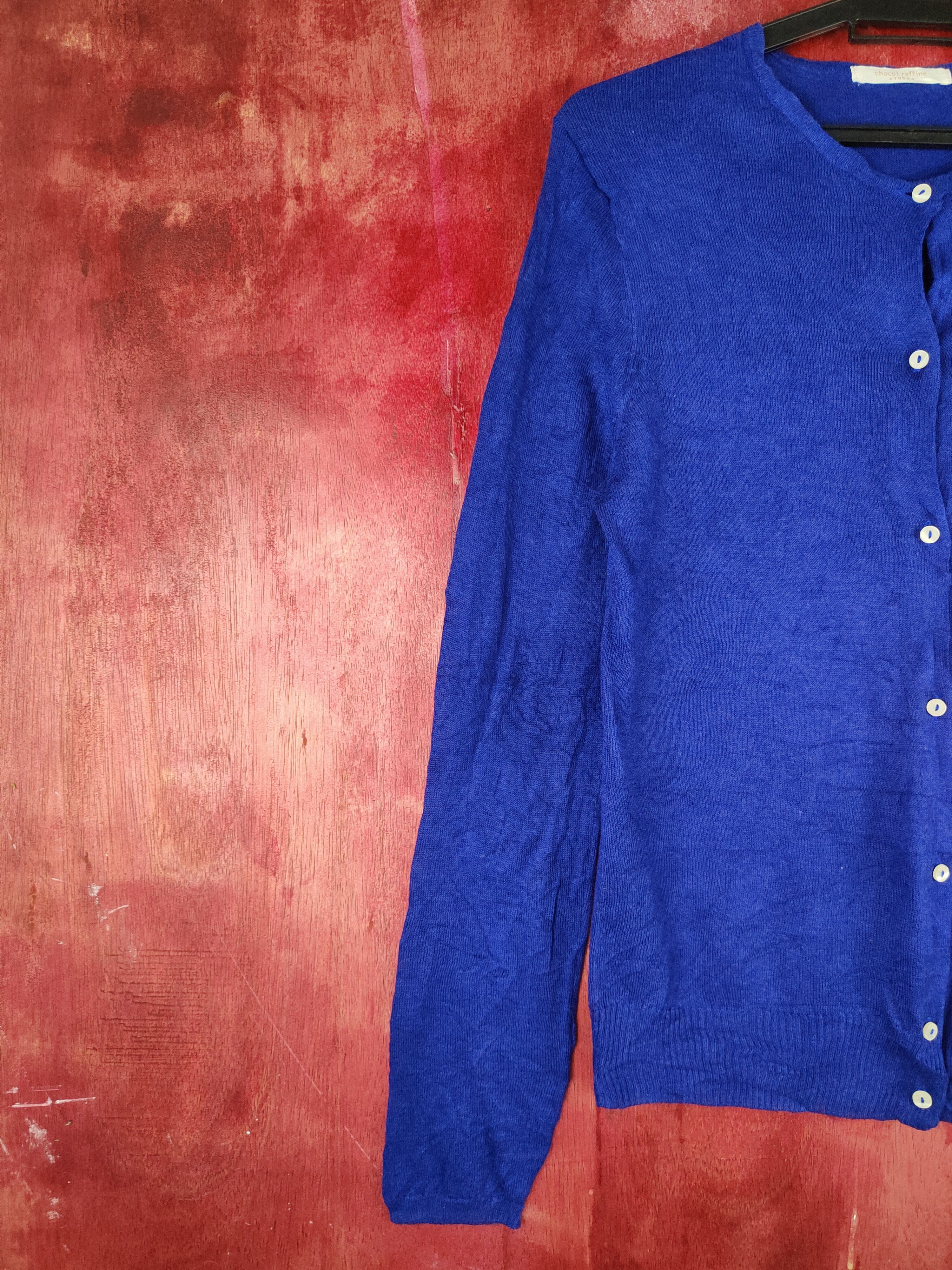 Japanese Brand Chocol Raffine Dark Blue Cardigan #S869 Size S / US 4 / IT 40 - 3 Thumbnail