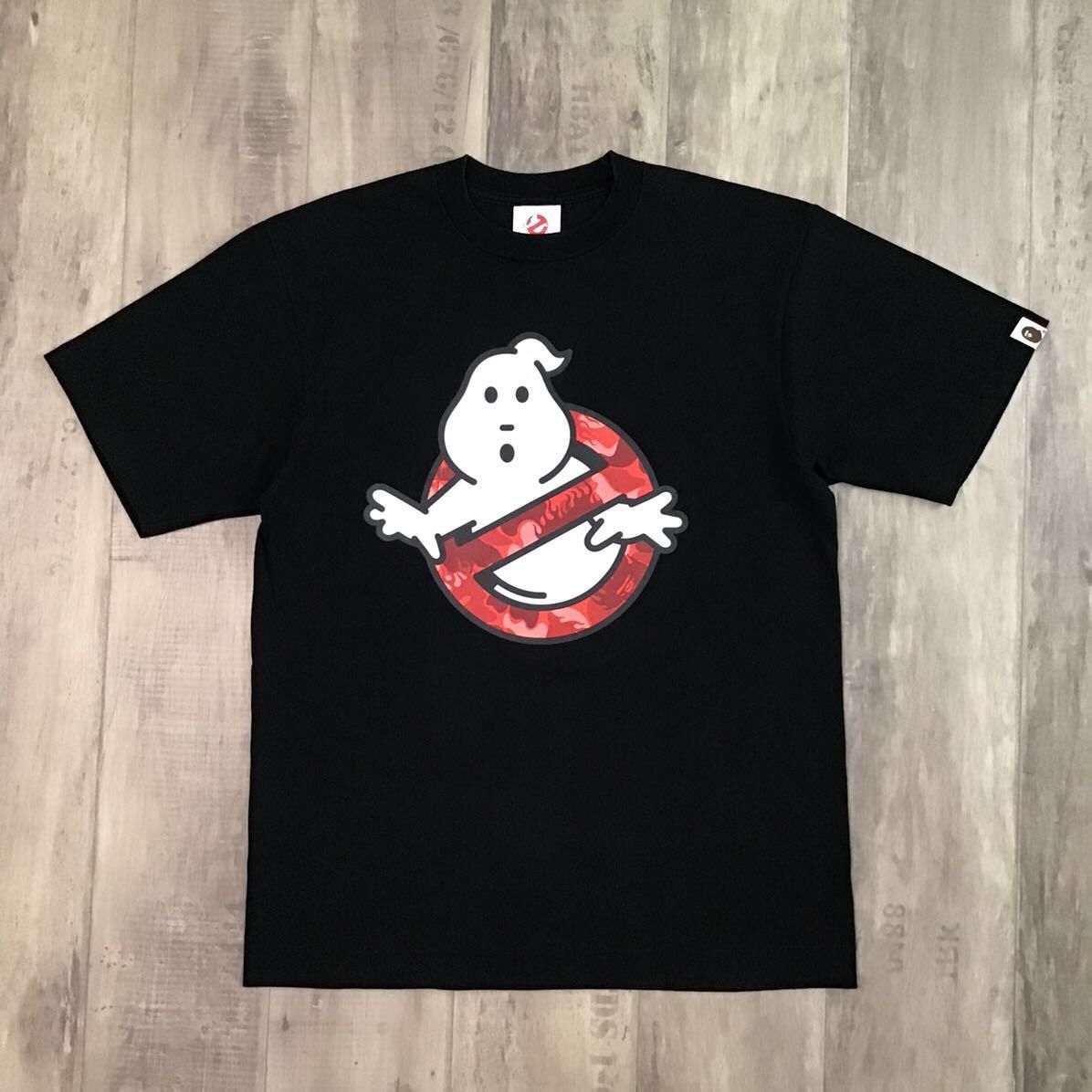 Pre-owned Bape X Nigo Nfs Limited Ghostbusters × Bape Fire Camo T-shirt Ape Nigo In Black