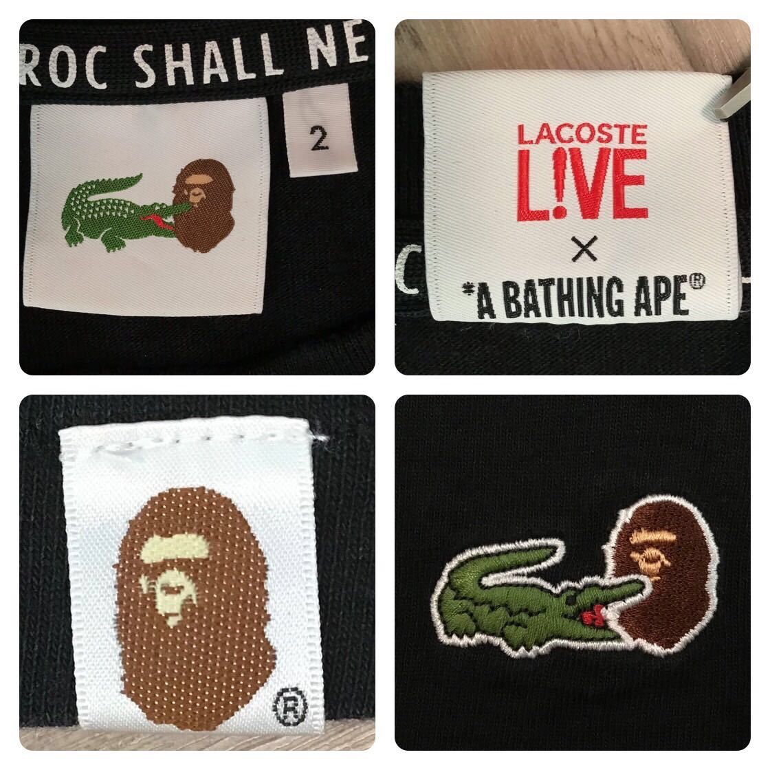 Bape × Lacoste BAPE × LACOSTE L!VE CROCODILE APE HEAD T-shirt Size US S / EU 44-46 / 1 - 5 Thumbnail