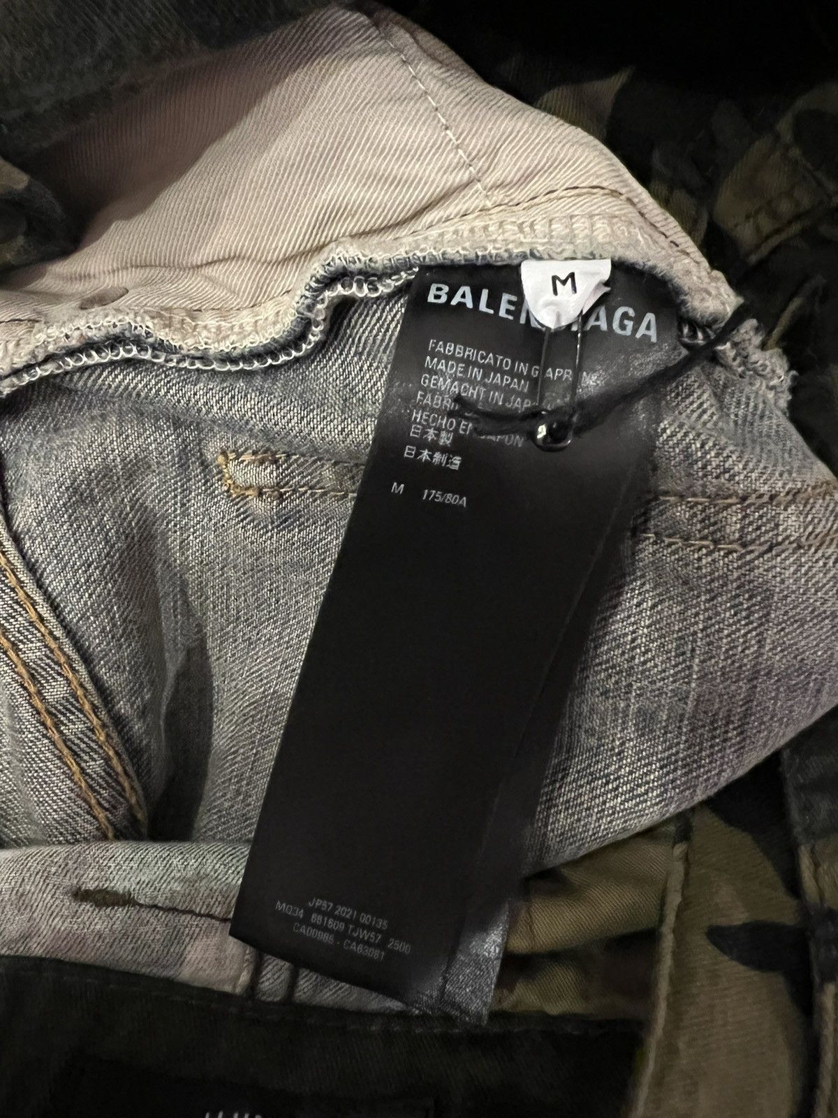 Balenciaga *RUNWAY* AW21 BALENCIAGA. Layered camouflage-panel jeans Size US 32 / EU 48 - 14 Thumbnail