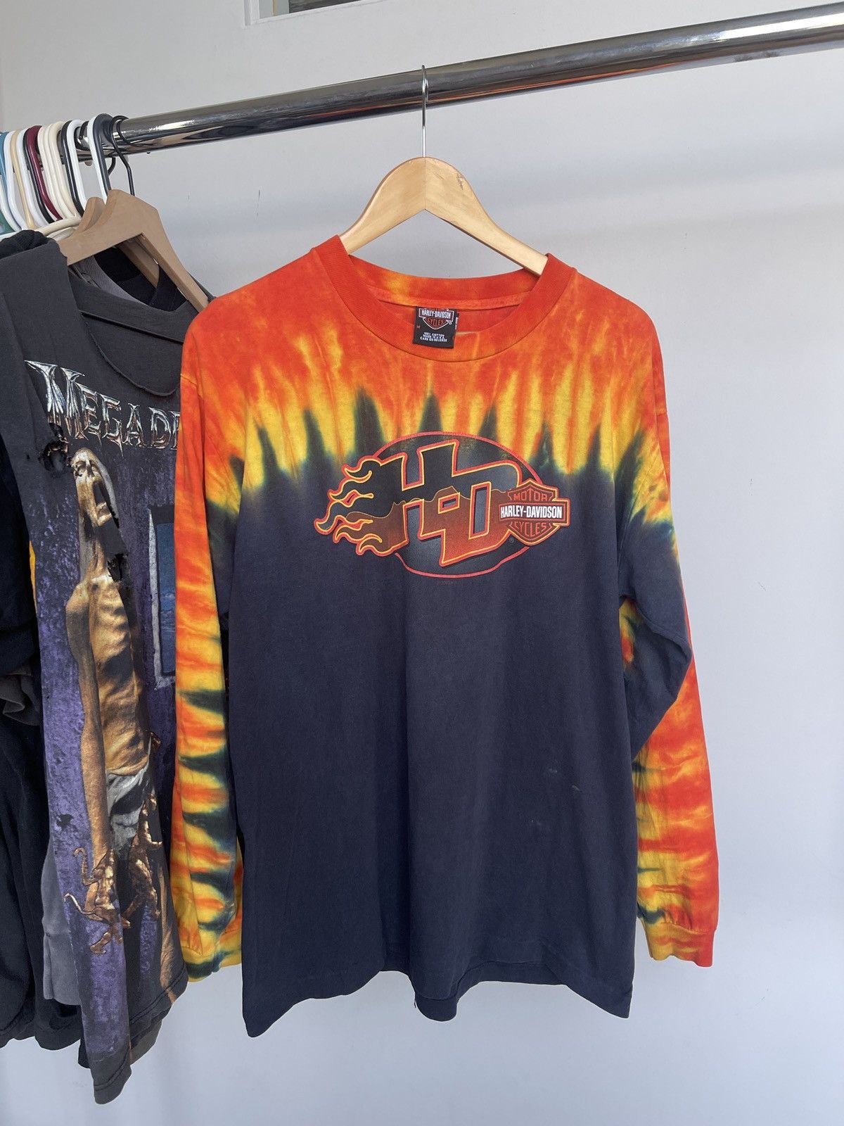 Harley Davidson × Streetwear × Vintage 90s HARLEY DAVIDSON FLAME