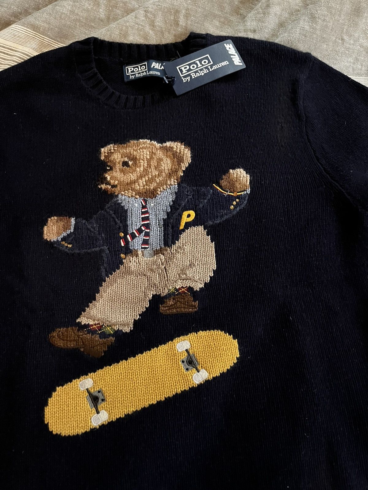 Palace Polo Ralph Lauren Palace x Polo Ralph Lauren Skate Polo Bear Sweater Grailed