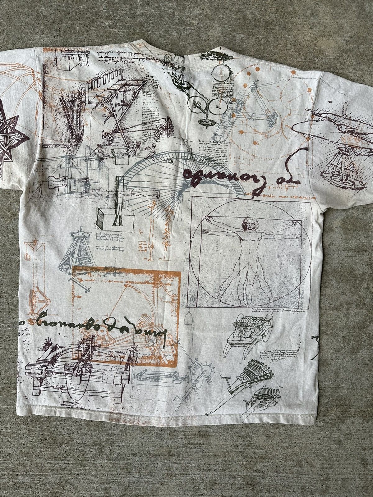 Other Vintage All Over Print da Vinci Tee Shirt Size US L / EU 52-54 / 3 - 8 Thumbnail