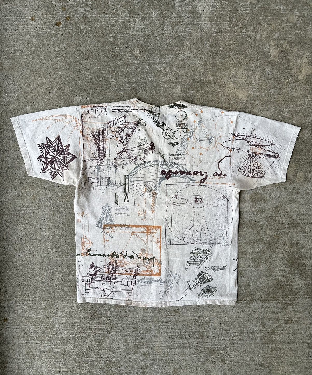 Other Vintage All Over Print da Vinci Tee Shirt Size US L / EU 52-54 / 3 - 7 Thumbnail