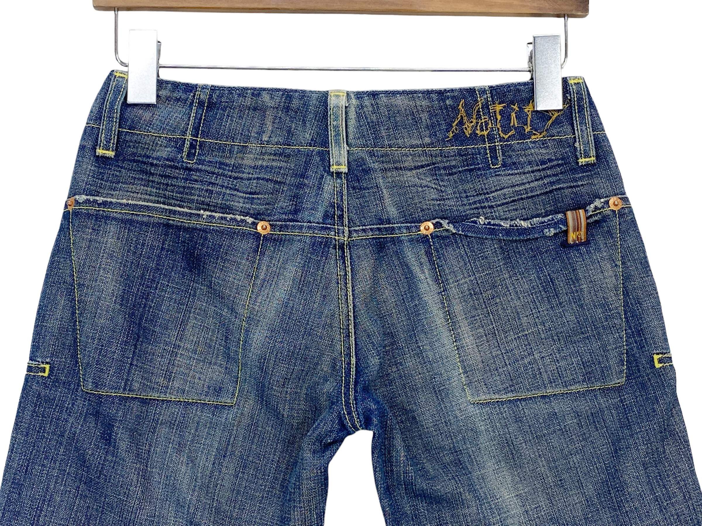 Japanese Brand Notify Jeans Dahlia Denim Flare Jeans Pants Made in Italy Size US 28 / EU 44 - 6 Thumbnail