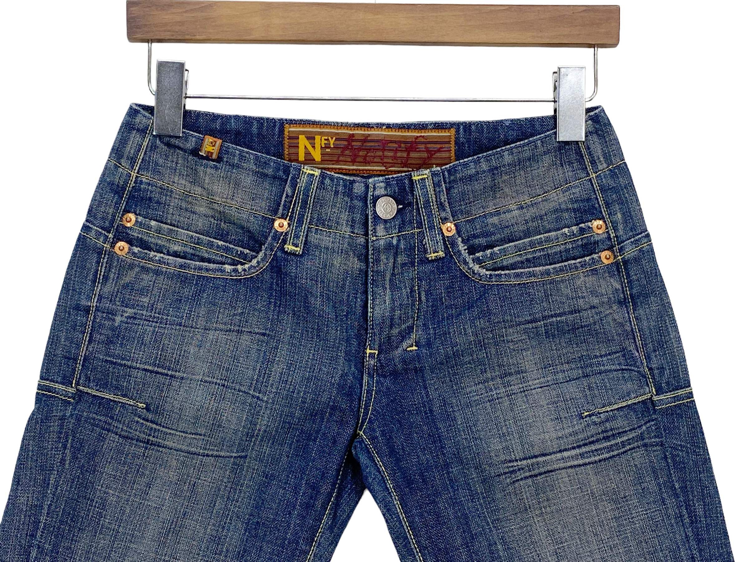 Japanese Brand Notify Jeans Dahlia Denim Flare Jeans Pants Made in Italy Size US 28 / EU 44 - 3 Thumbnail