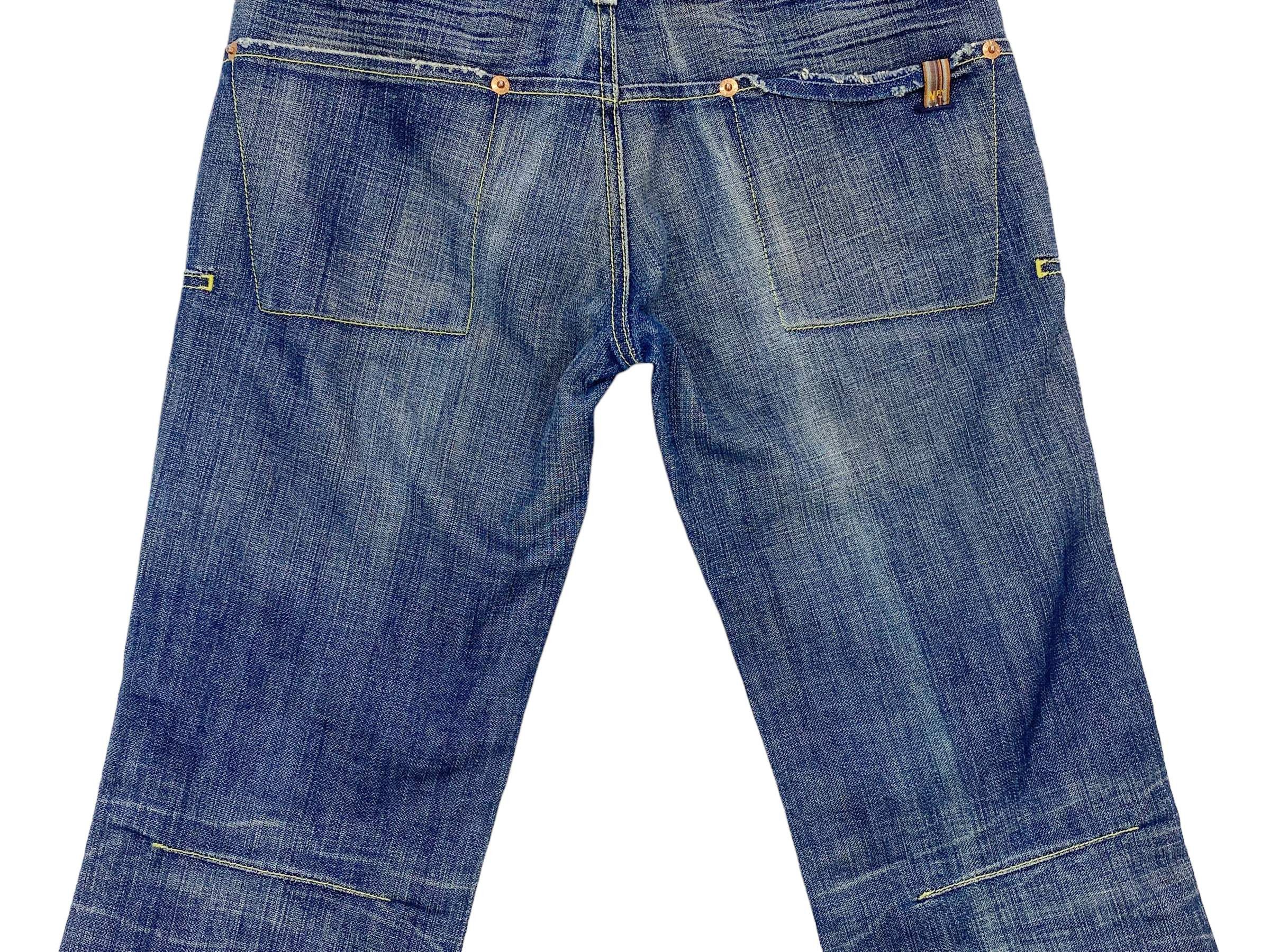 Japanese Brand Notify Jeans Dahlia Denim Flare Jeans Pants Made in Italy Size US 28 / EU 44 - 7 Thumbnail